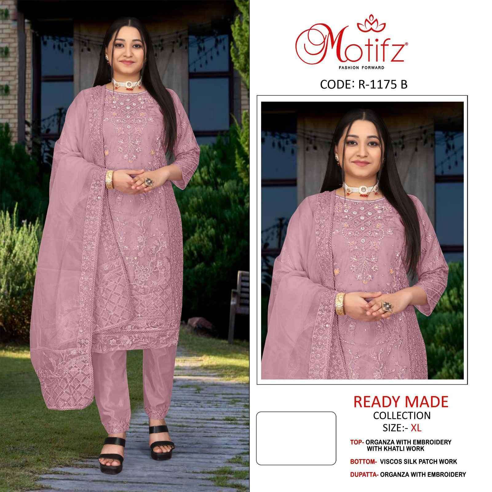 MOTIFZ R 1175 COLOURS DESIGNER EMBRODERY WORK ORGANZA READYMADE PAKISTANI SUIT