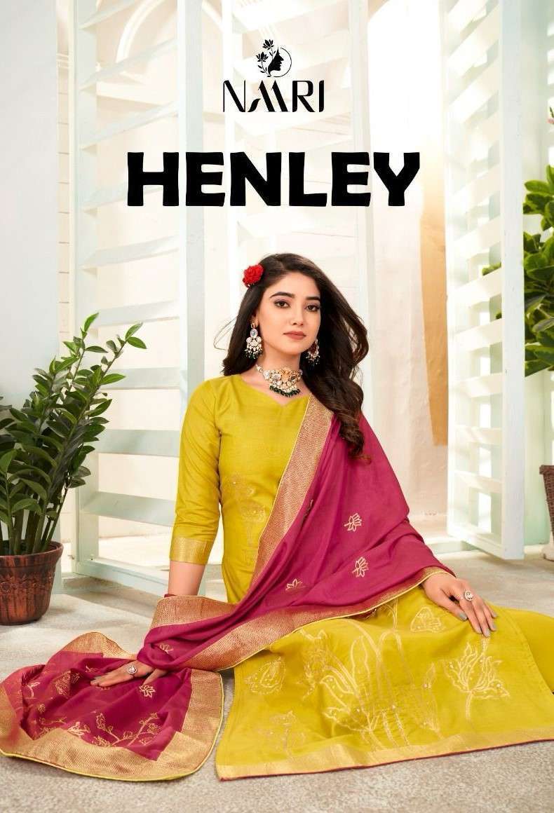 NAARI HENLEY DESIGNER JACQUARD DIAMOND HANDWORK SALWAR KAMEEZ WHOLESALER