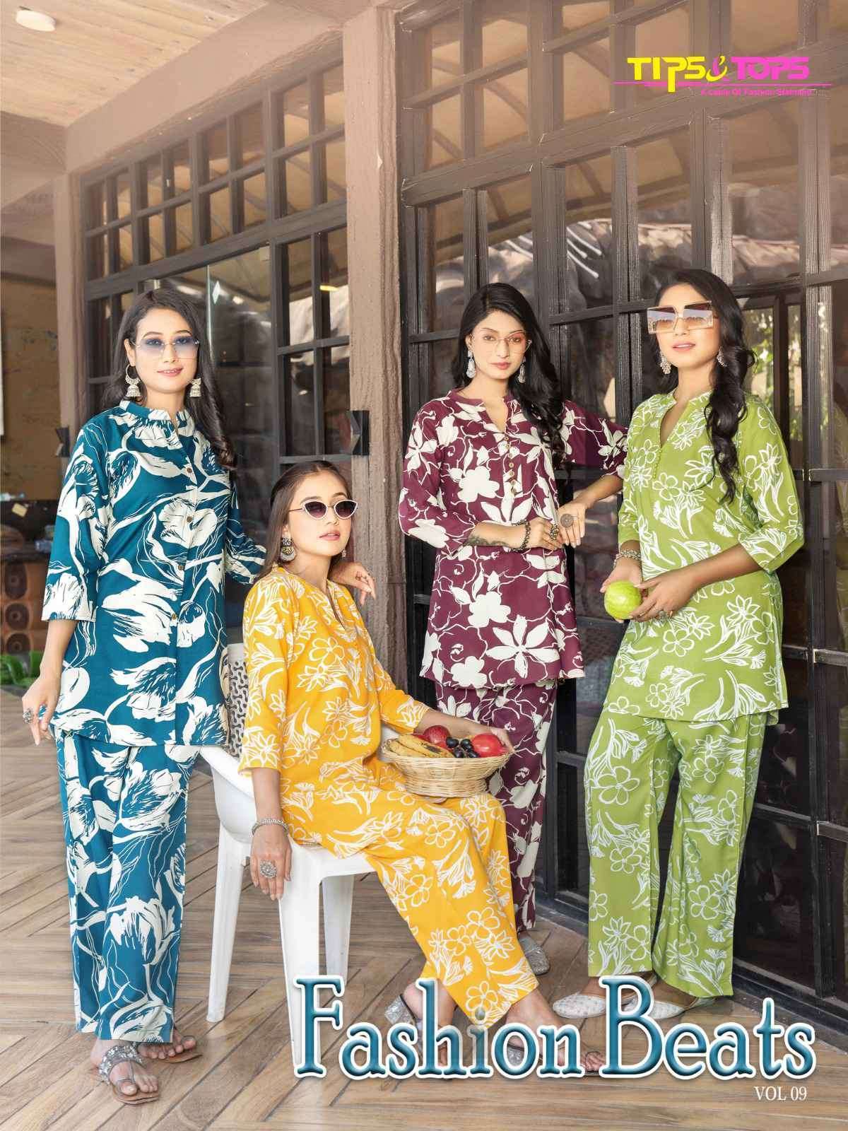 TIPS AND TOPS FASHION BEATS VOL 9 COTTON PRINTED CORD-SET ONLINE SUPPLIER 