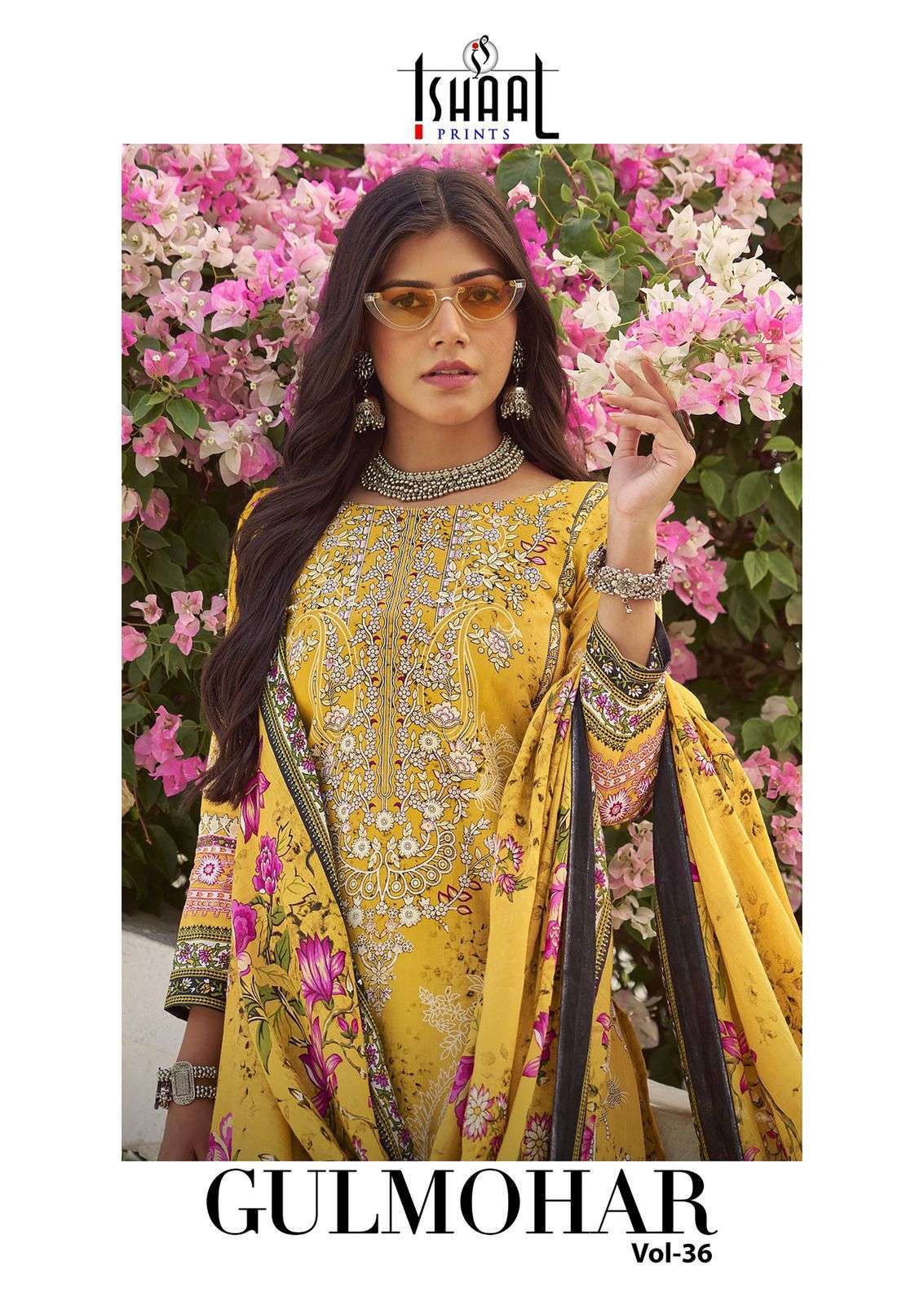 ISHAAL PRINT GULMOHAR VOL-36  LAWN COTTON EMBRODERY WORK SALWAR KAMEEZ WHOLESALER 