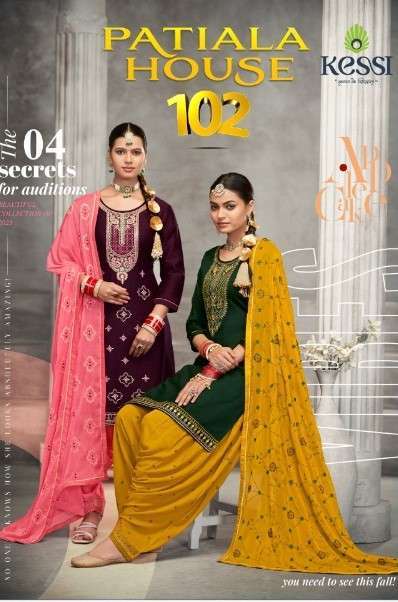 KESSI PATIALA HOUSE VOL-102 JAM COTTON EMBRODERY WORK LADIES SUIT WHOLESALE RATE