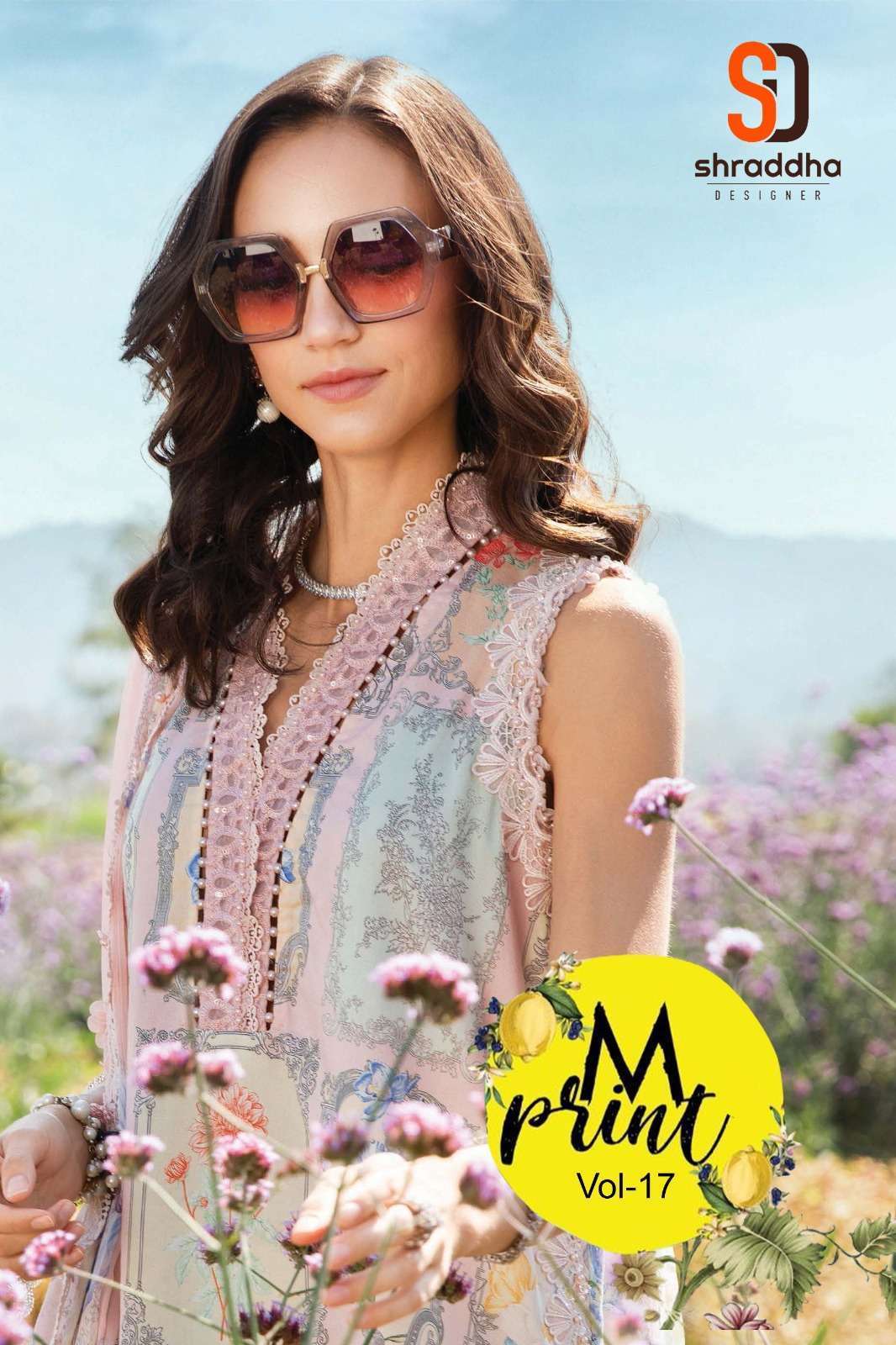 SHRADDHA DESIGNER M PRINTS VOL 17 LAWN COTTON PAKISTANI SUIT CATALOG SUPPLIER