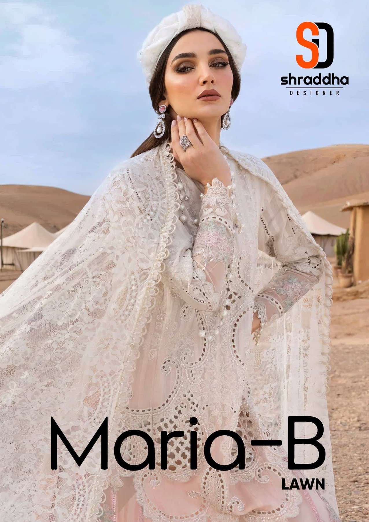 SHRADDHA DESIGNER MARIA B LAWN  HEAVY EMBRODERY PAKISTANI SUIT CATALOG SUPPLIER 