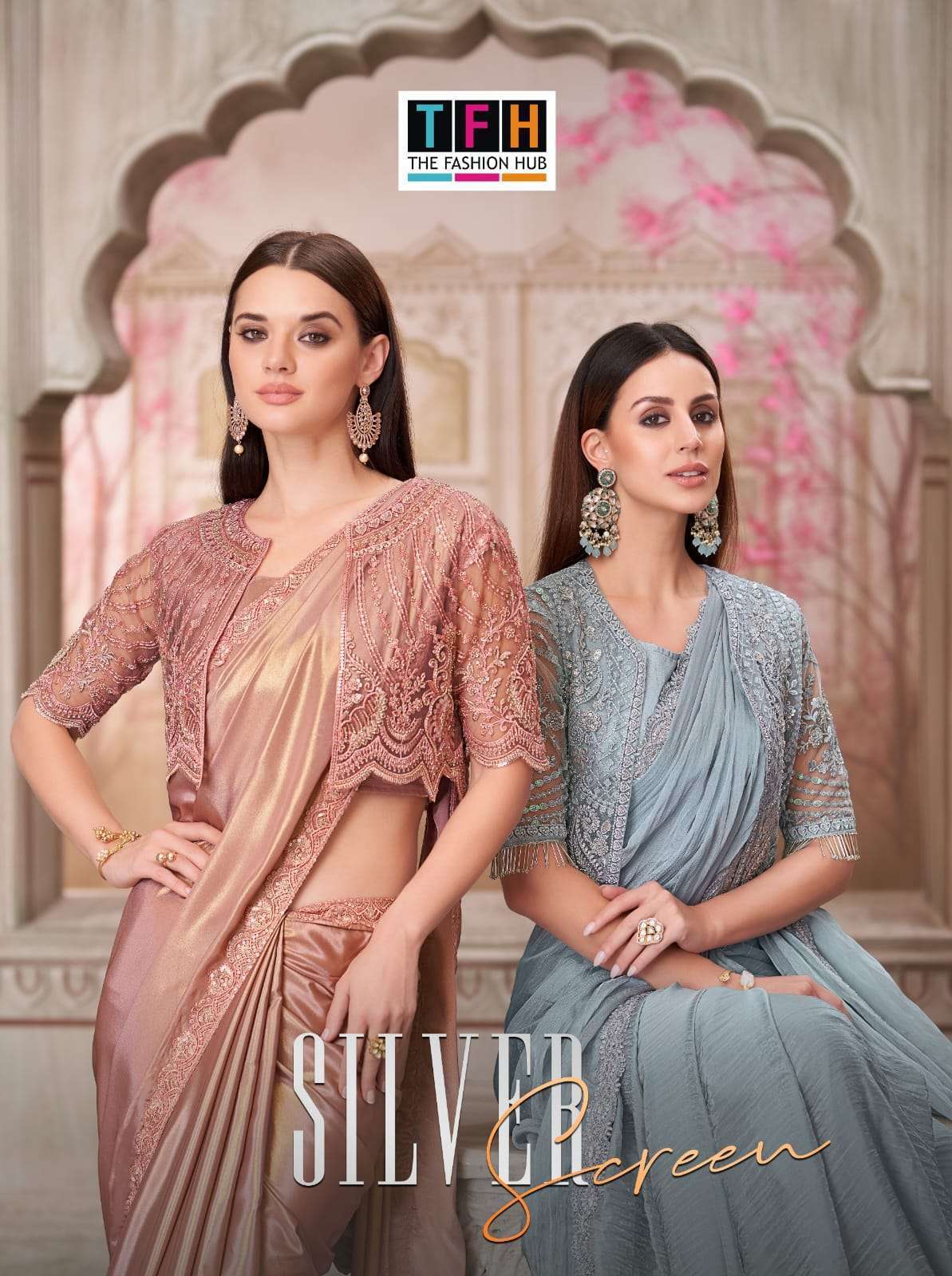 TFH SILVER SCREEN 21TH EDITION  FANCY SILK PARTY WEAR SAREE EXPORTER IN INDIA