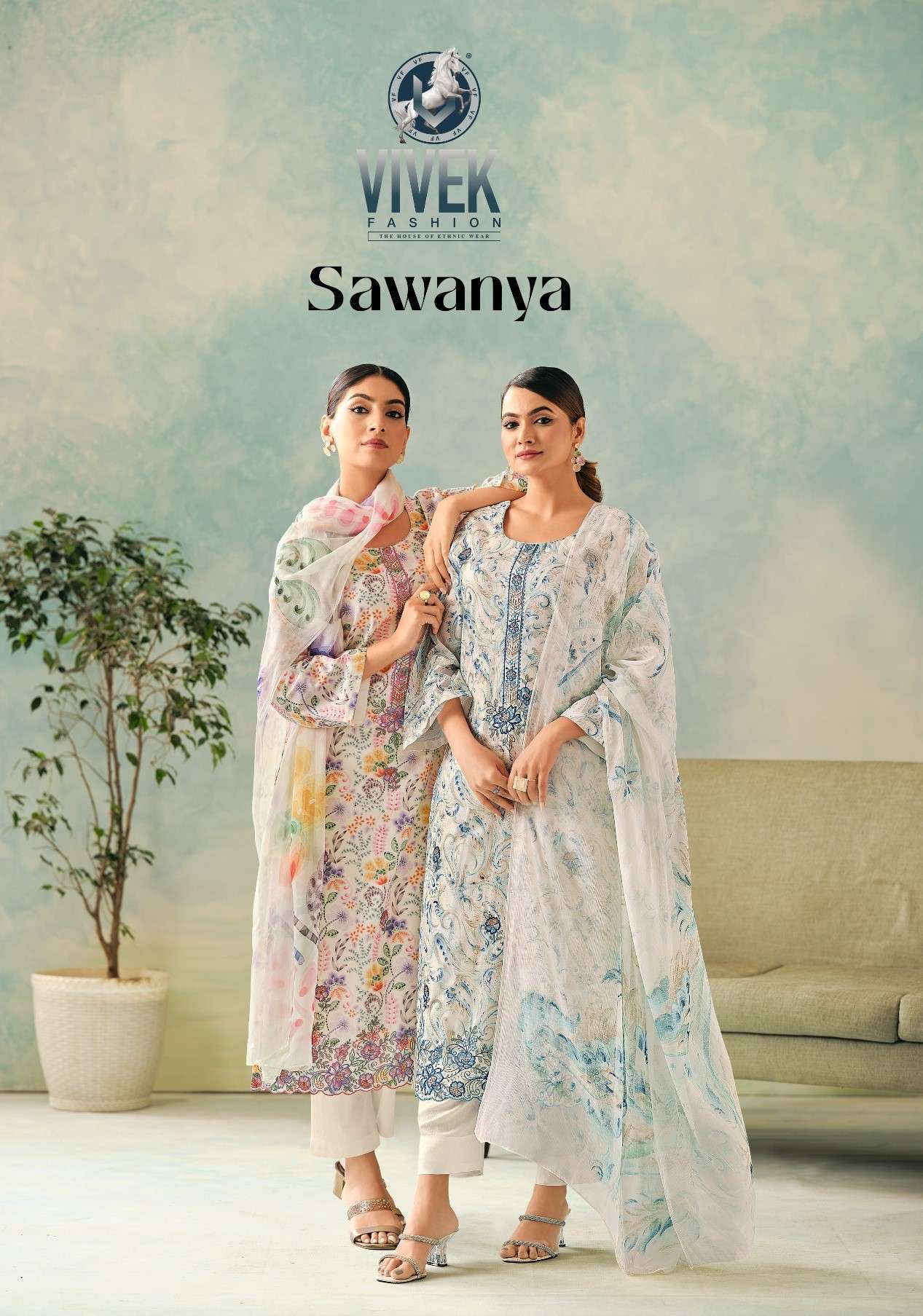 VIVEK FASHION SAWANYA PURE LAWN COTTON EMBRODERY WORK SALWAR KAMEEZ SUPPLIER 