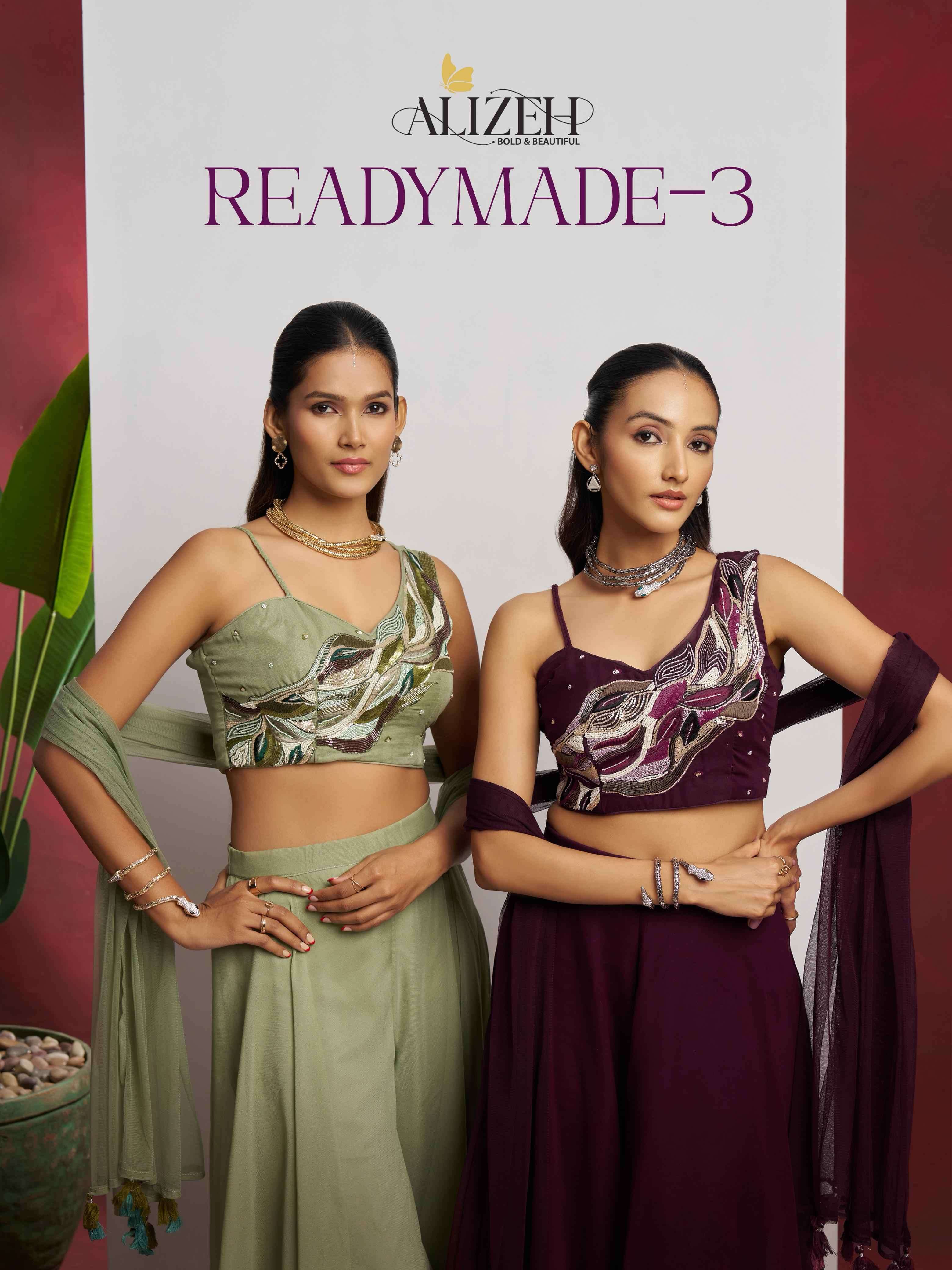ALIZEH READYMADE VOL-3 DESIGNER INDO WESTERN COLLECTION SUPPLIER 
