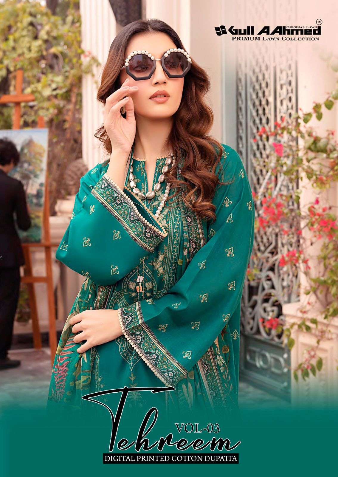 GULL AHMED TAHREEM VOL-3 LAWN COTTON PAKISTANI PRINTED LADIES SUIT SUPPLIER 