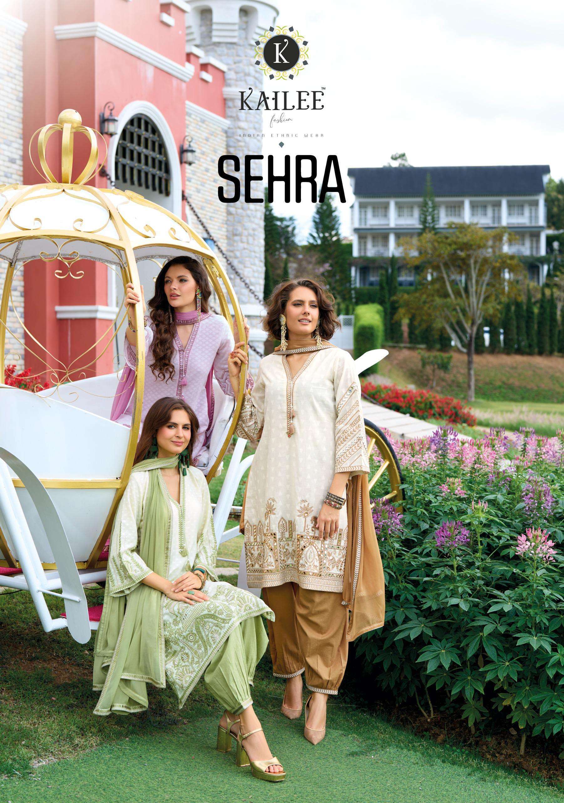 KAILEE FASHION SEHRA PURE COTTON DESIGNER KURTI WITH BOTTOM AND DUPATTA COLLECTION