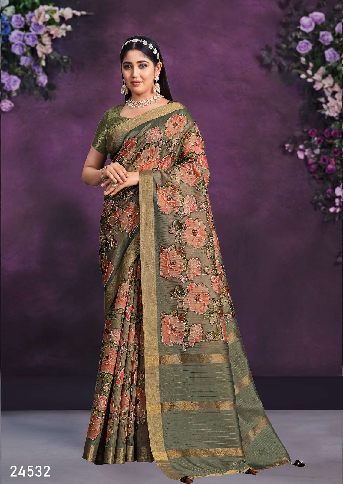 MAHOTSAV NORITA 24500-B SERIES PARTY WEAR DESIGNER SAREE  EXPORTER IN INDIA
