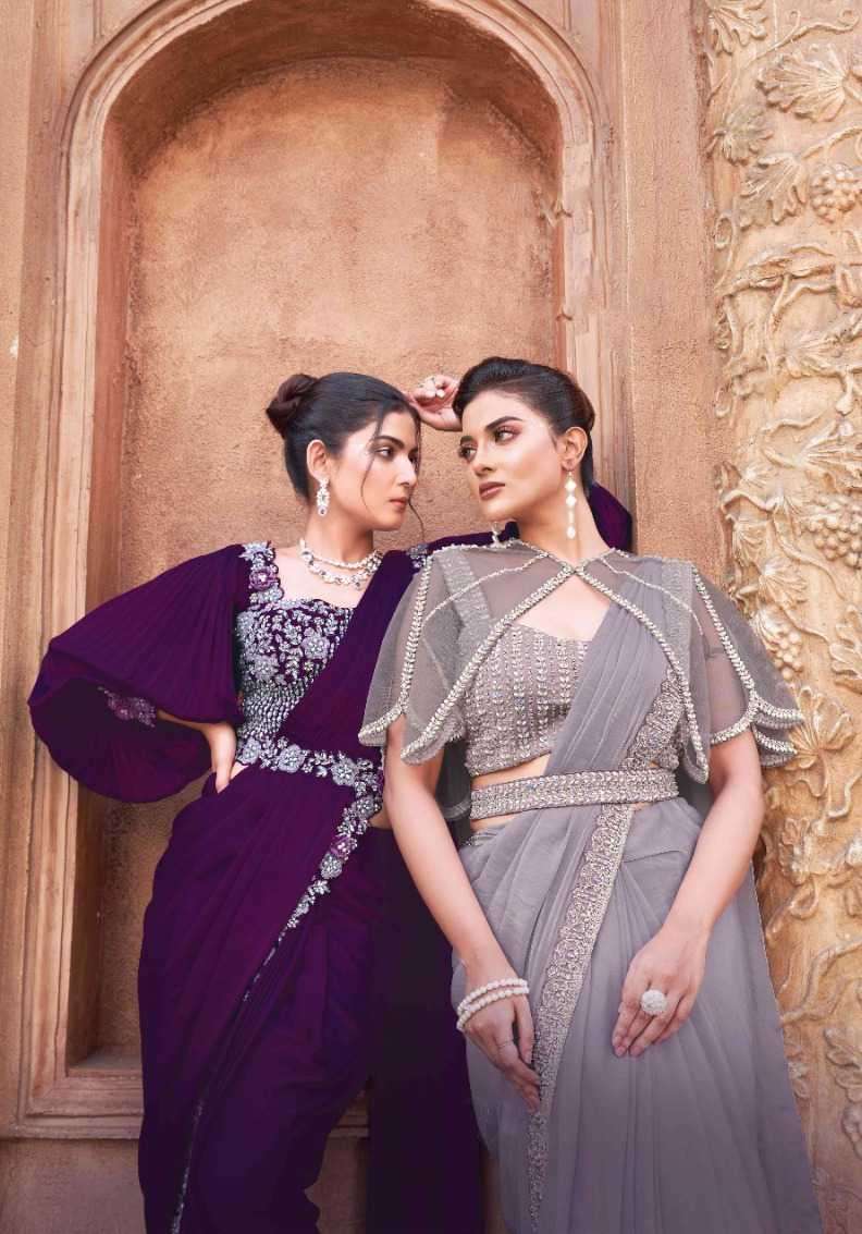 MAHOTSAV SAREE LUNA 25300 SATIN SILK READYMADE SAREE CATALOG SUPPLIER 