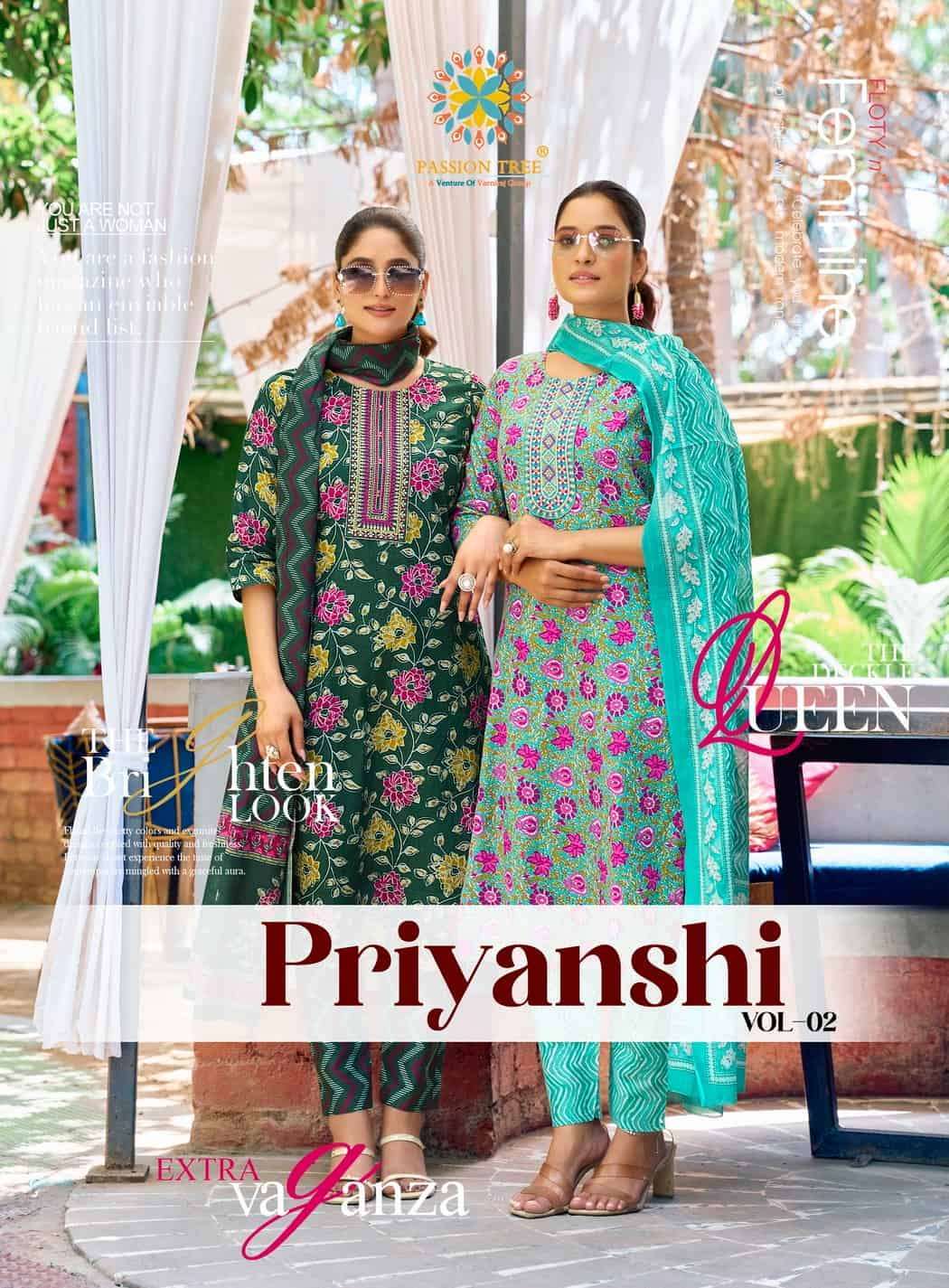 PASSION TREE PRIYANSHI VOL-2 COTTON PRINTED TOP BOTTOM DUPPTA COLLECTION SUPPLIER