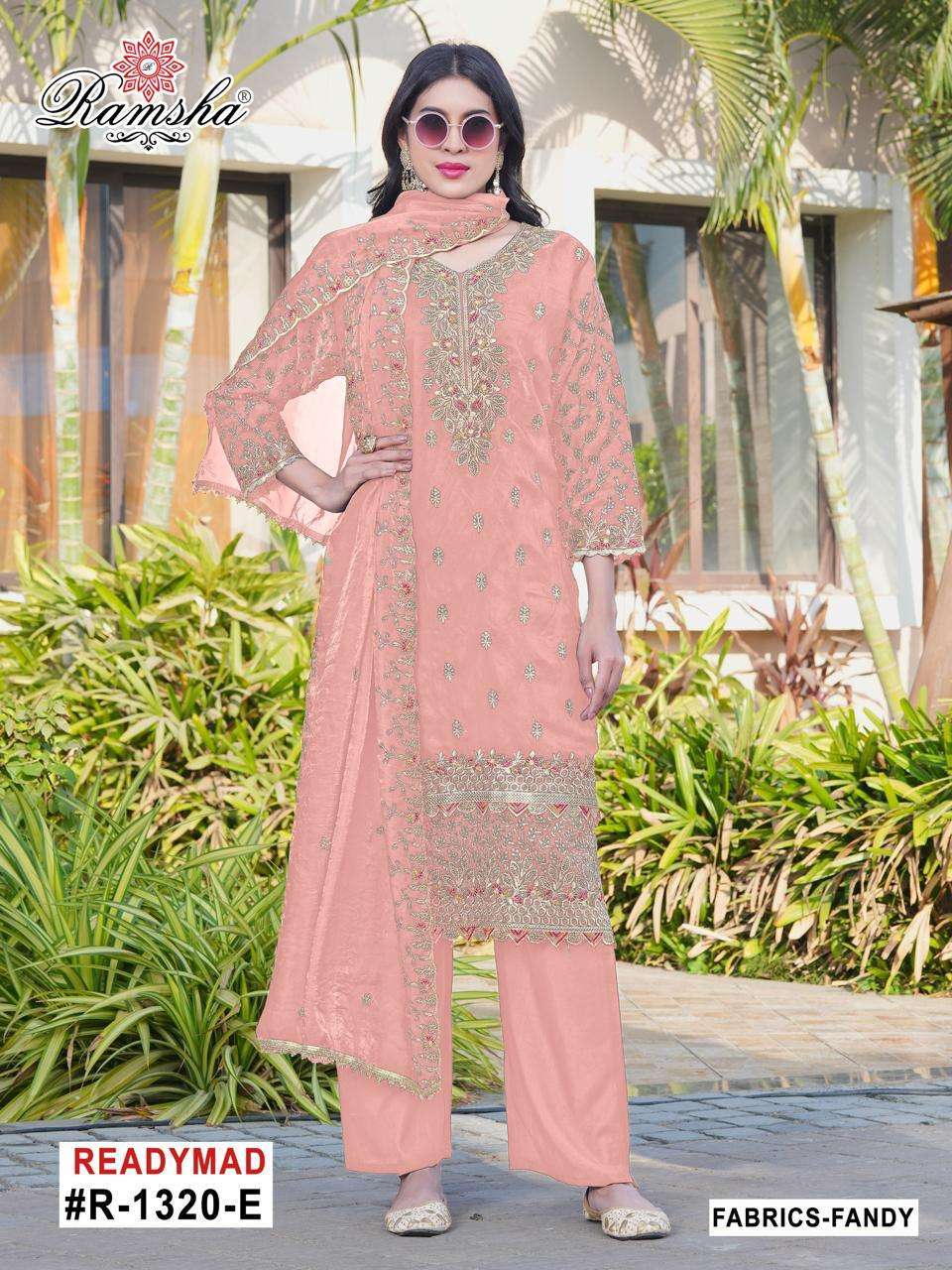 RAMSHA R 1320  NX VOL-2 FANCY PARTY WEAR READYMADE PAKISTANI SUIT DEALER 