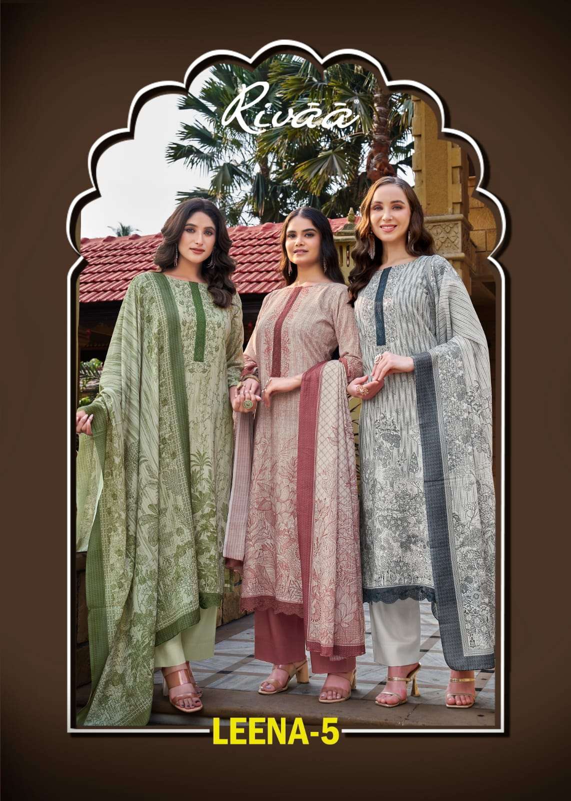 RIVAA LEENA VOL-5  LINEN COTTON DIGITAL PRINTED SALWAR KAMEEZ ONLINE SUPPLIER 
