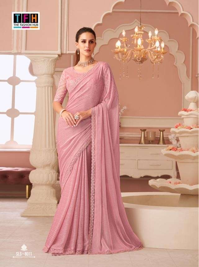 TFH SALSA STYLE VOL-4 80001 SERIES PARTYWEAR SAREE COLLECTION EXPORTER 