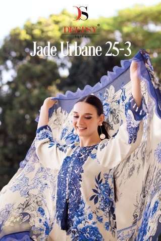 DEEPSY JADE URBAN 25-3 COTTON PATCH WORK PAKISTANI SUIT EXPORTER
