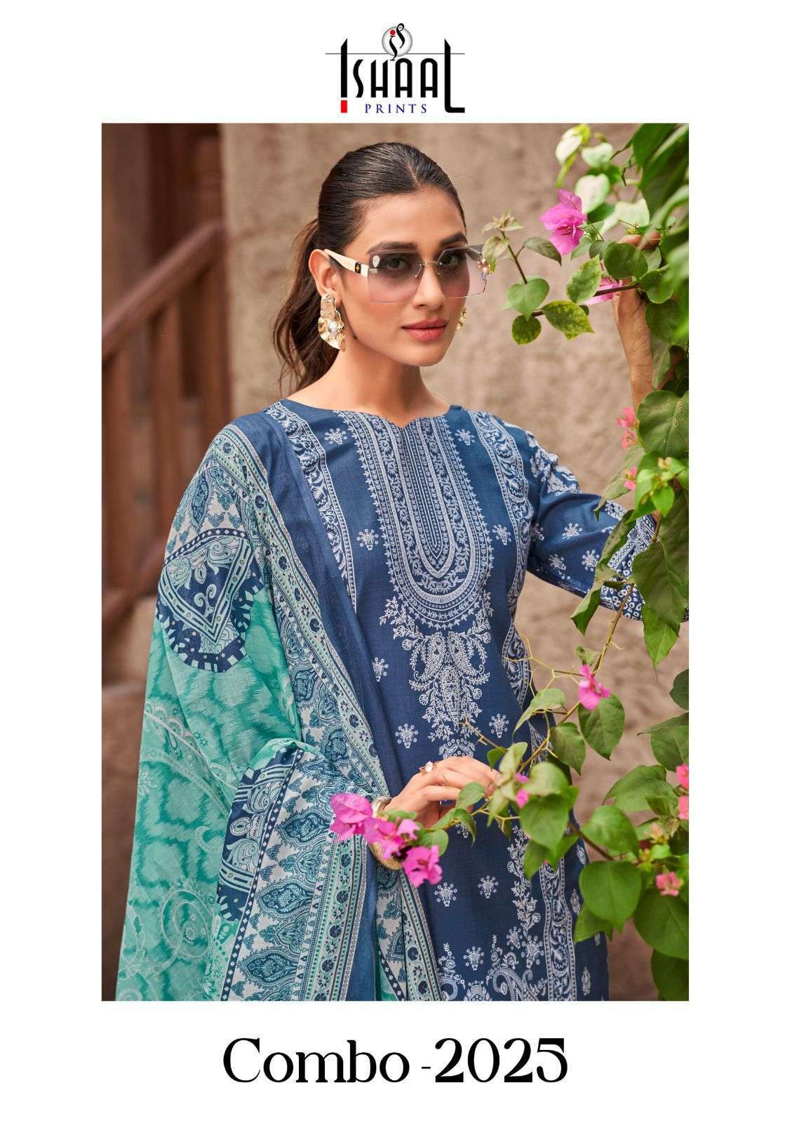 ISHAAL PRINT COMBO 2025   LAWN COTTON EMBRODERY WORK SALWAR KAMEEZ WHOLESALER 