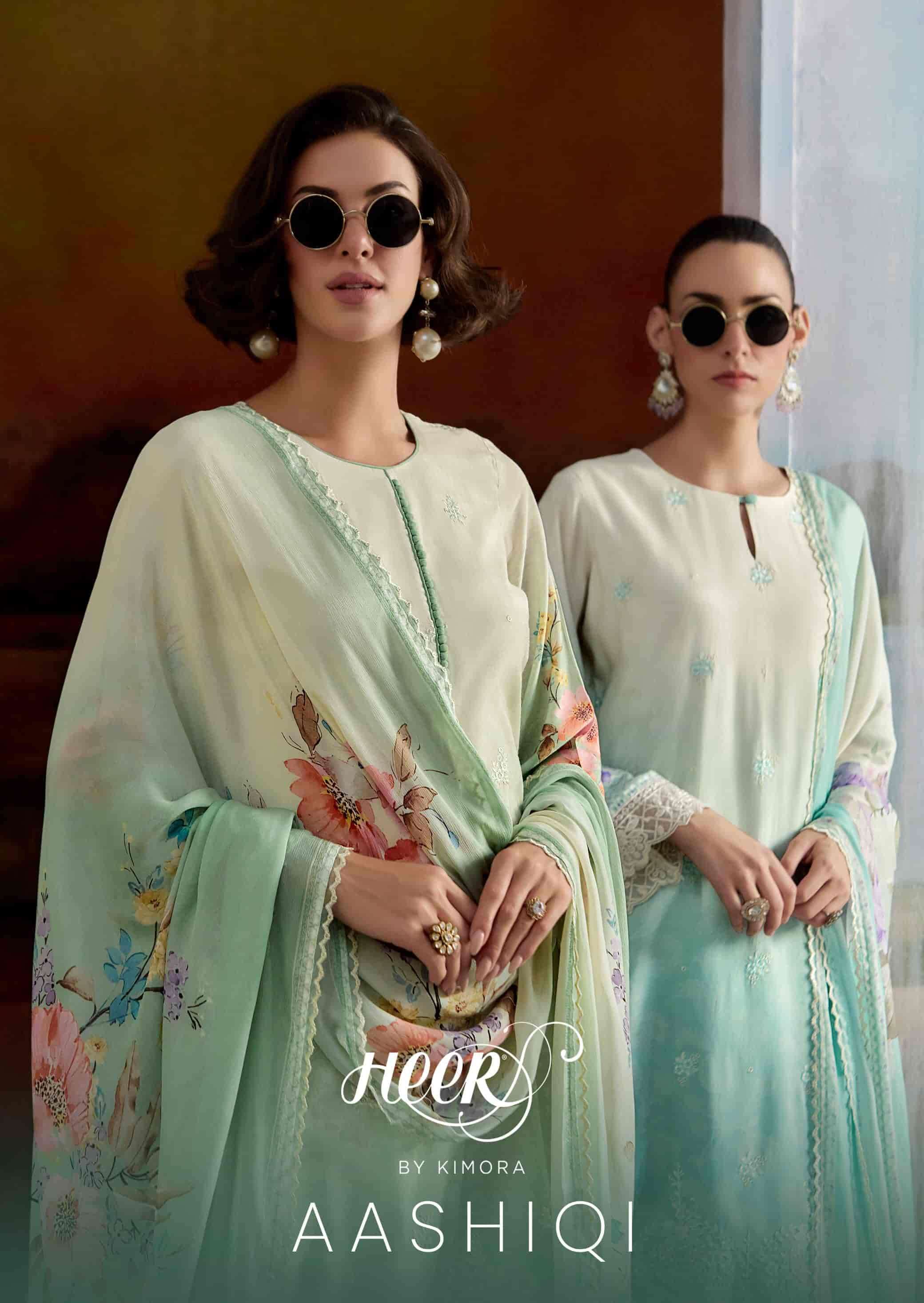 KIMORA HEER AASHIQI MUSLIN DIGITAL PRINTED DESIGNER LADIES SUIT CATALOG EXPORTER 