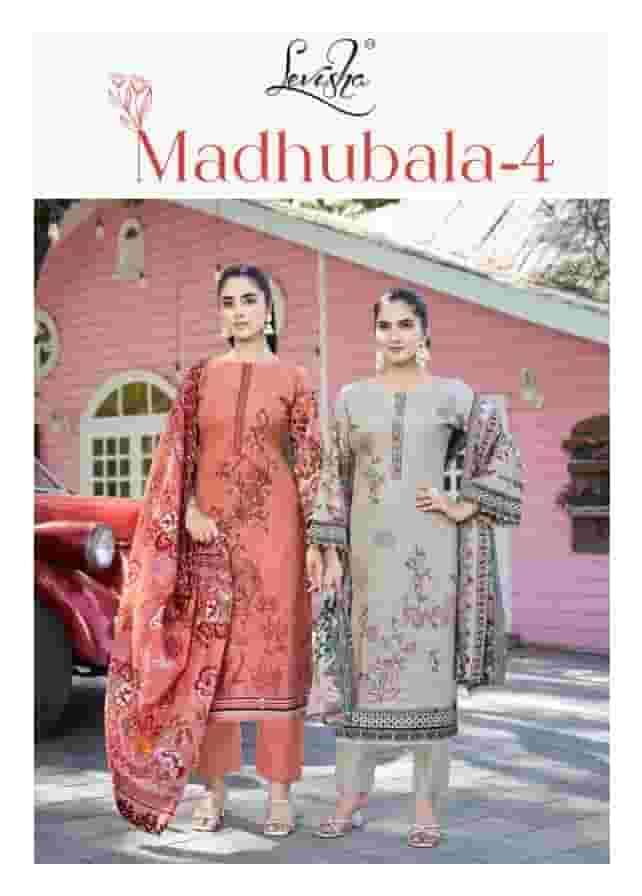 LEVISHA MADHUBALA VOL-4 LAWN COTTON EMBRODERY WORK PAKISTANI SUIT WHOLESALER