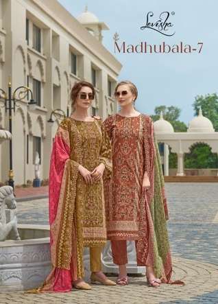 LEVISHA MADHUBALA VOL-7 LAWN COTTON EMBRODERY WORK PAKISTANI SUIT WHOLESALER