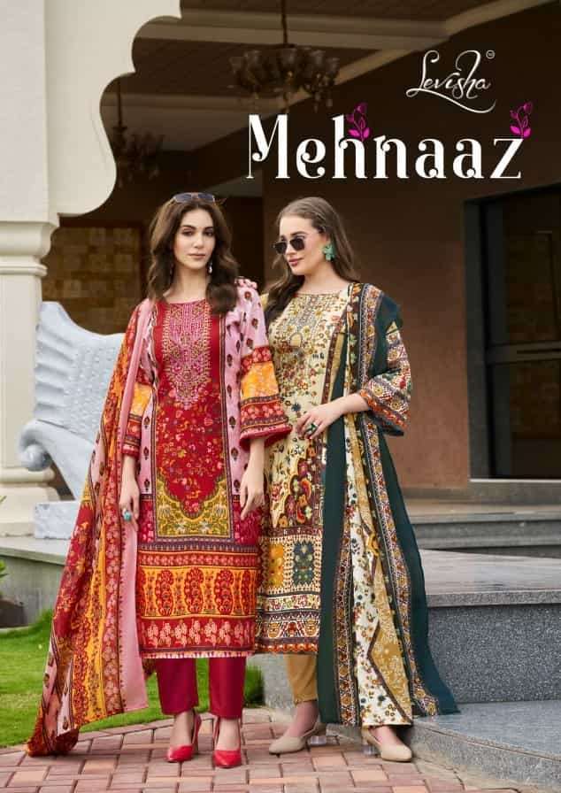 LEVISHA MEHNAAZ CAMRIC COTTON PAKISTANI SALWAR SUIT WHOLESALER 