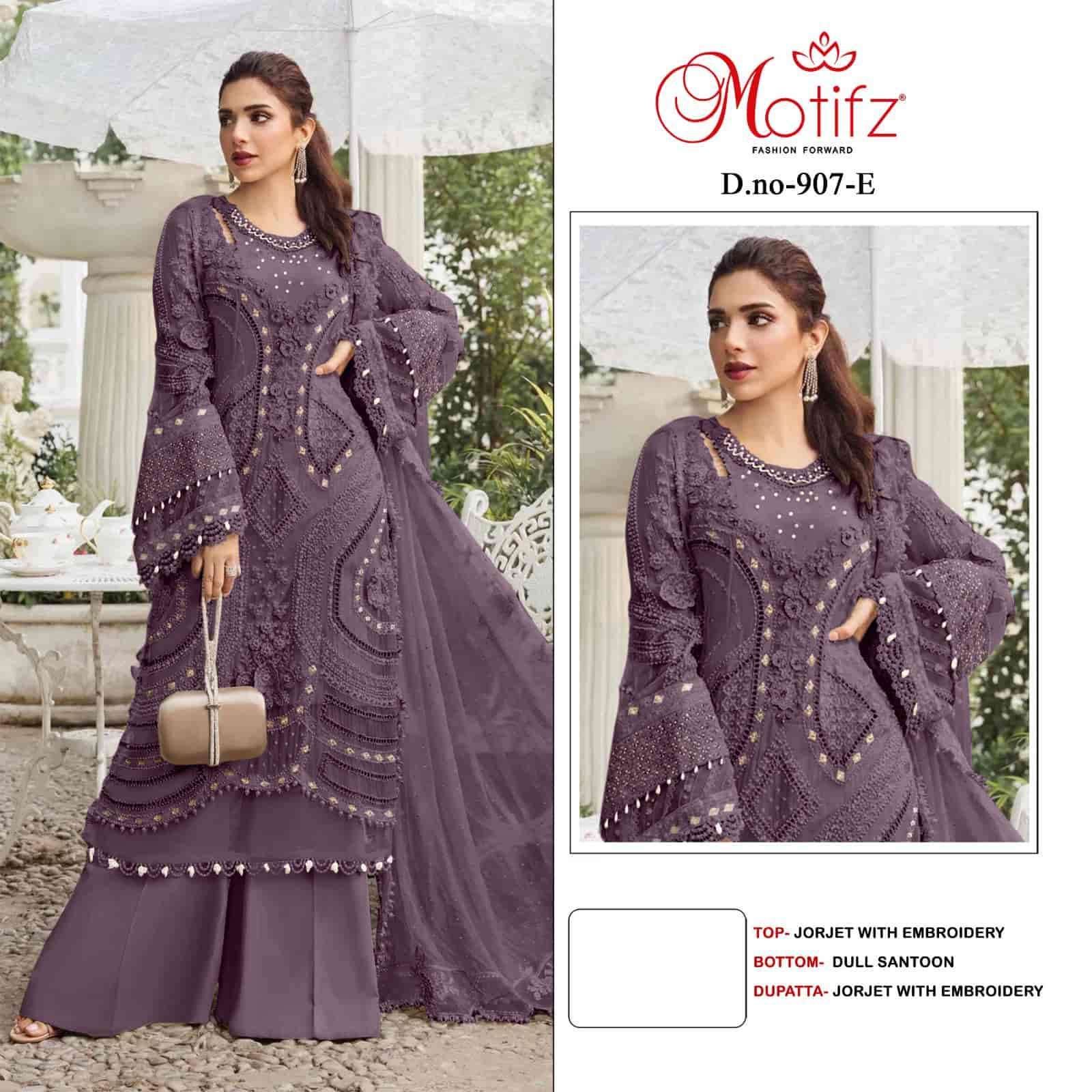 MOTIFZ D 907 COLOURS VOL-2 GEORGETTE WITH EMBRODERY WORK DESIGNER PAKISTANI SUIT SUPPLIER 