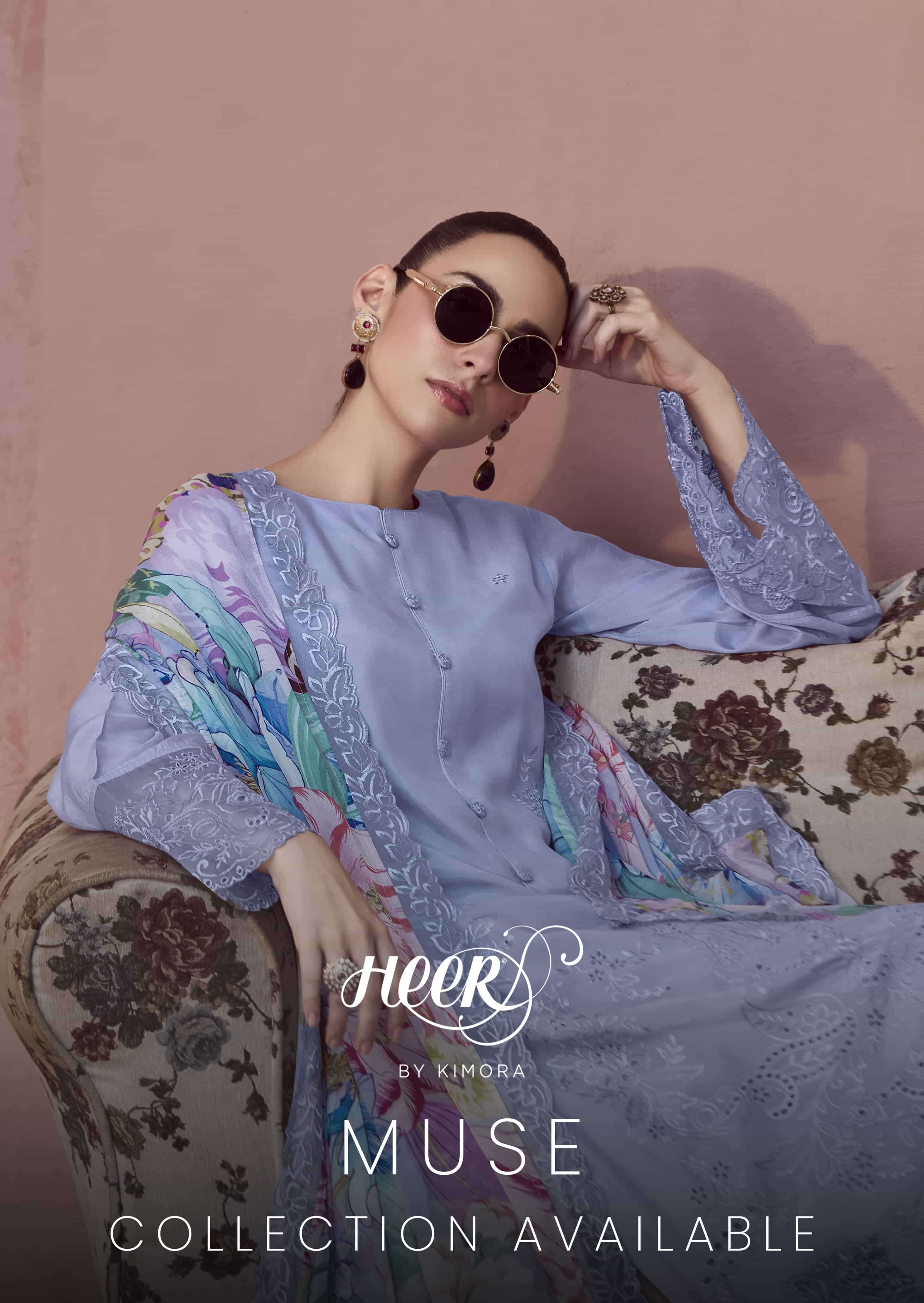 KIMORA HEER MUSE PURE MUSLIN DIGITAL PRINTED SALWAR KAMEEZ CATALOG SUPPLIER