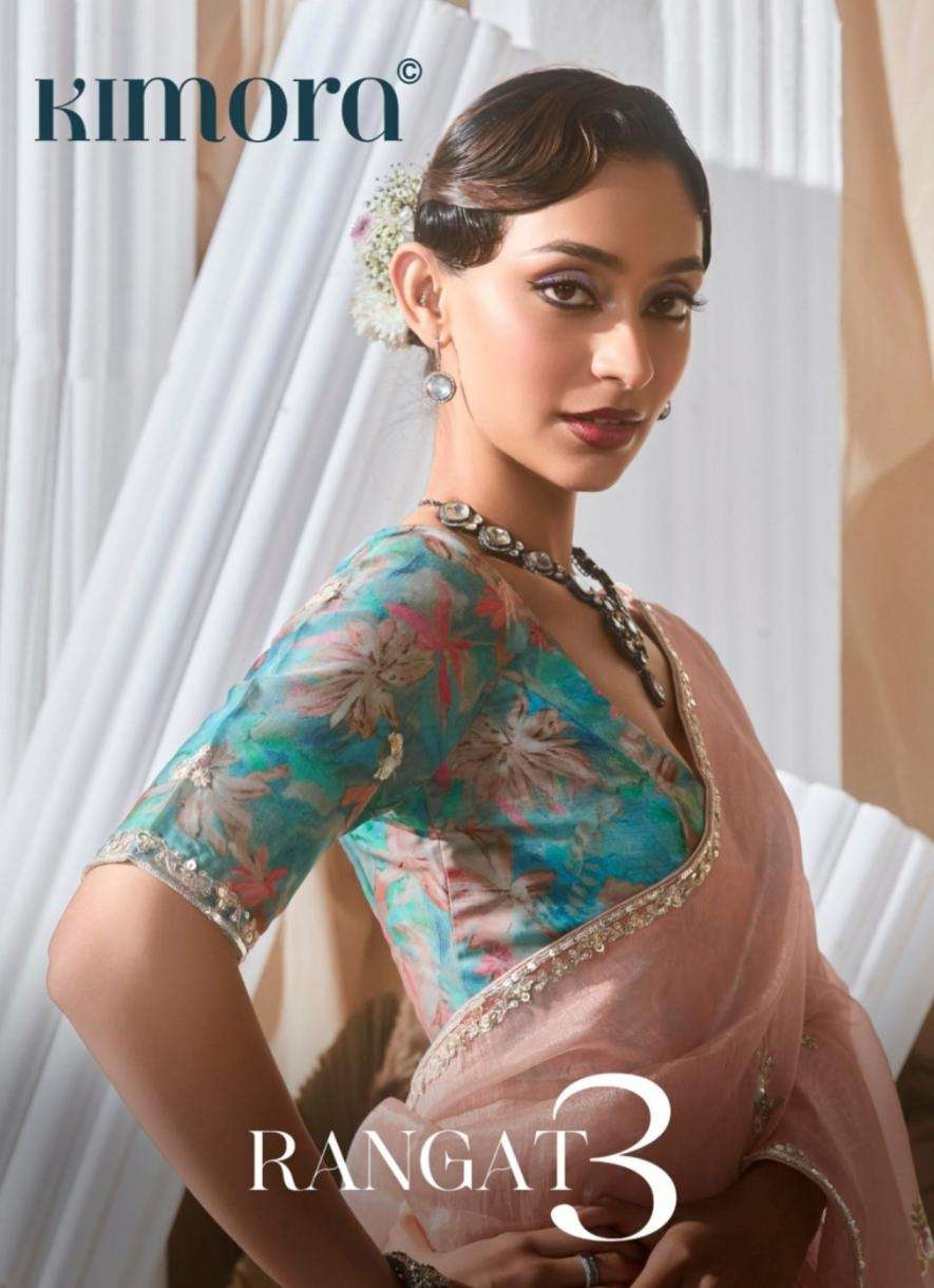 KIMORA RANGAT VOL-3 2251 to 2265 SERIES  FANCY FABRIC DESIGNER FESTIVEL WEAR SAREE SUPPLIER 