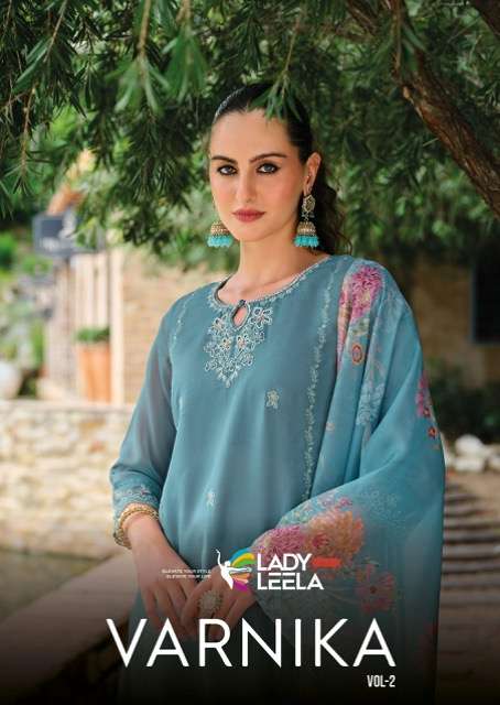 LADY LEELA VARNIKA VOL-2  FANCY KURTI WITH BOTTOM AND DUPATTA SUPPLIER 