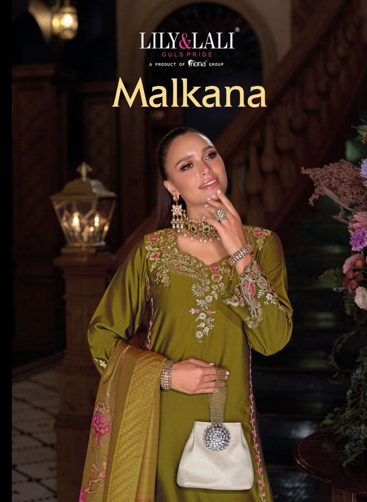 LILY AND LALI MALKANA VISCOSE SILK DESIGNER EMBRODERY WORK KURTI WITH BOTTOM AND DUPPTA COLLECTION SUPPLIER 