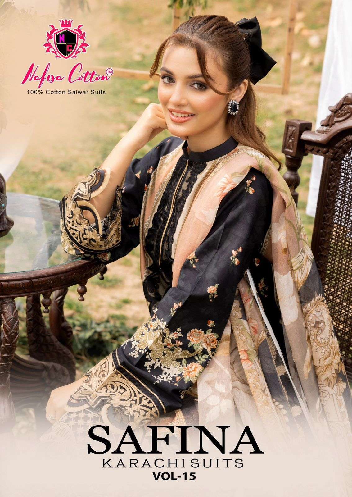 NAFISA COTTON SAFINA VOL-15 PAKISTANI PRINTED DRESS MATERIAL MANUFACTURER