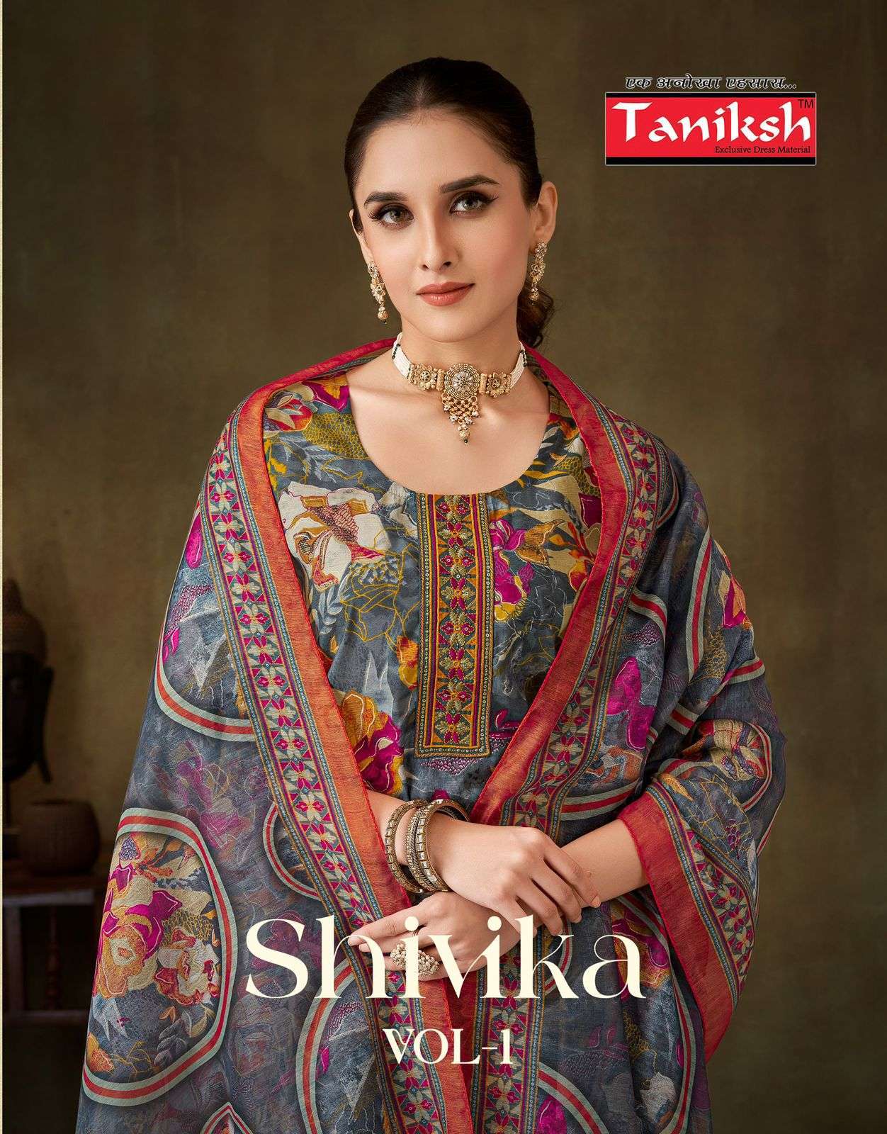 TANIKSH SHIVIKA VOL-1 FANCY MUSLIN KURTI PENT WITH DUPPTA COLLECTION SUPPLIER 