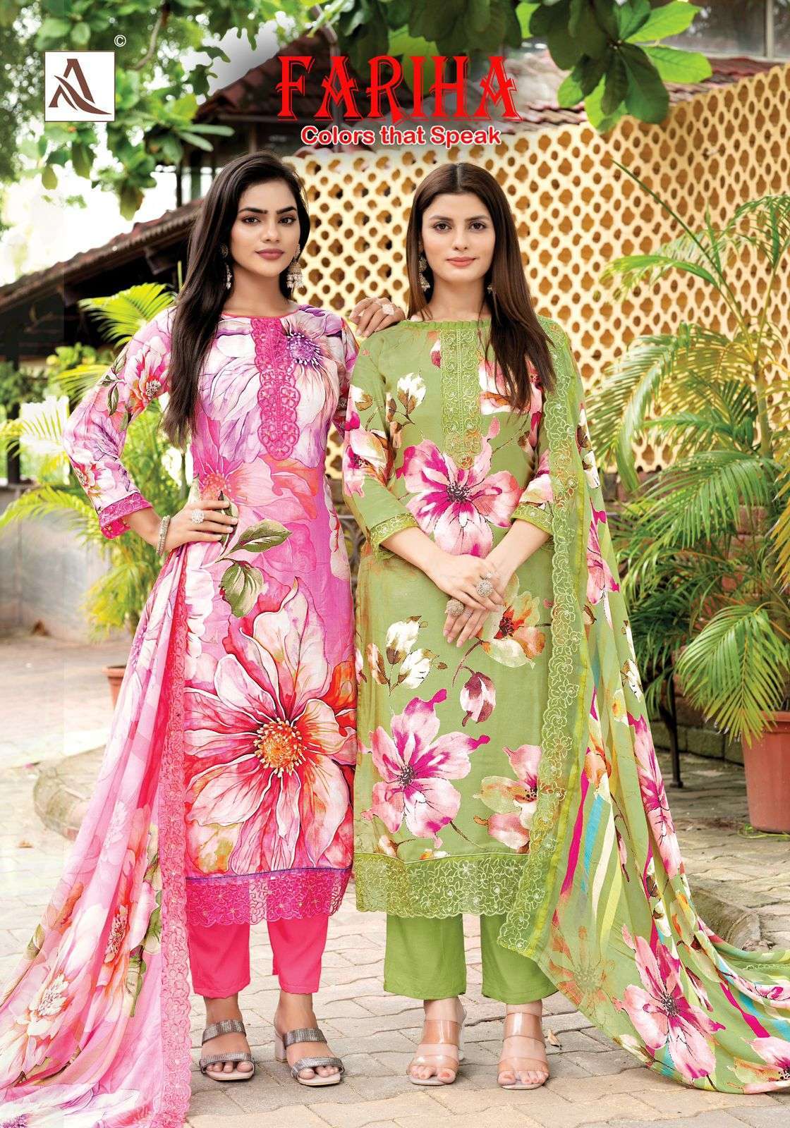 ALOK SUIT FARIHA VISCOSE MUSLIN DIGITAL PRINTED STYLISH SALWAR KAMEEZ DEALER IN INDIA