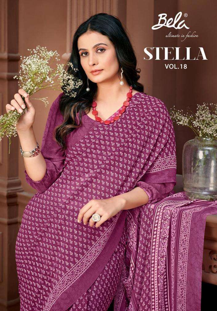 BELA STELLA VOL-18 GEORGETTE MILL PRINTED SAREE CATALOG SUPPLIER IN INDIA