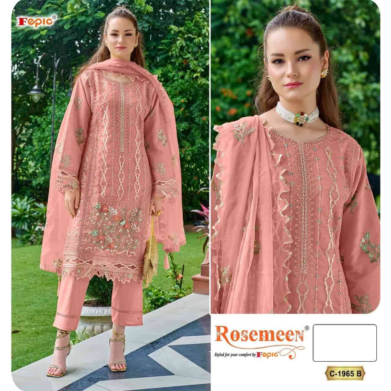 FEPIC C 1965 COLOURS ORGANZA WITH EMBRODERY WORK PARTY WEAR PAKISTANI SUIT SUPPLIER