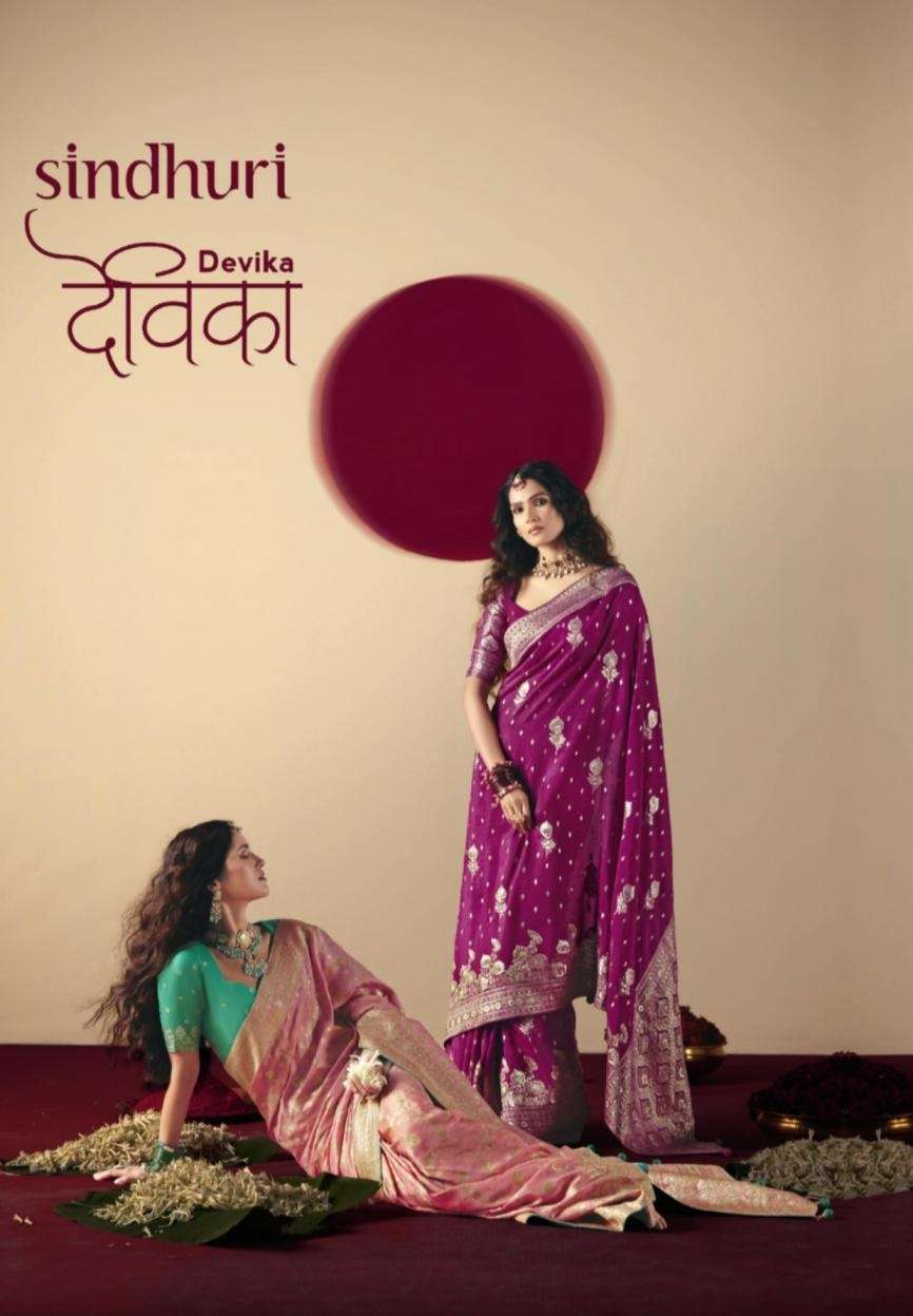 KIMORA DEVIKA SINDURI 421 TO 431 DESIGNER TRADITIONAL WEAR SAREE CATALOG EXPORTER  
