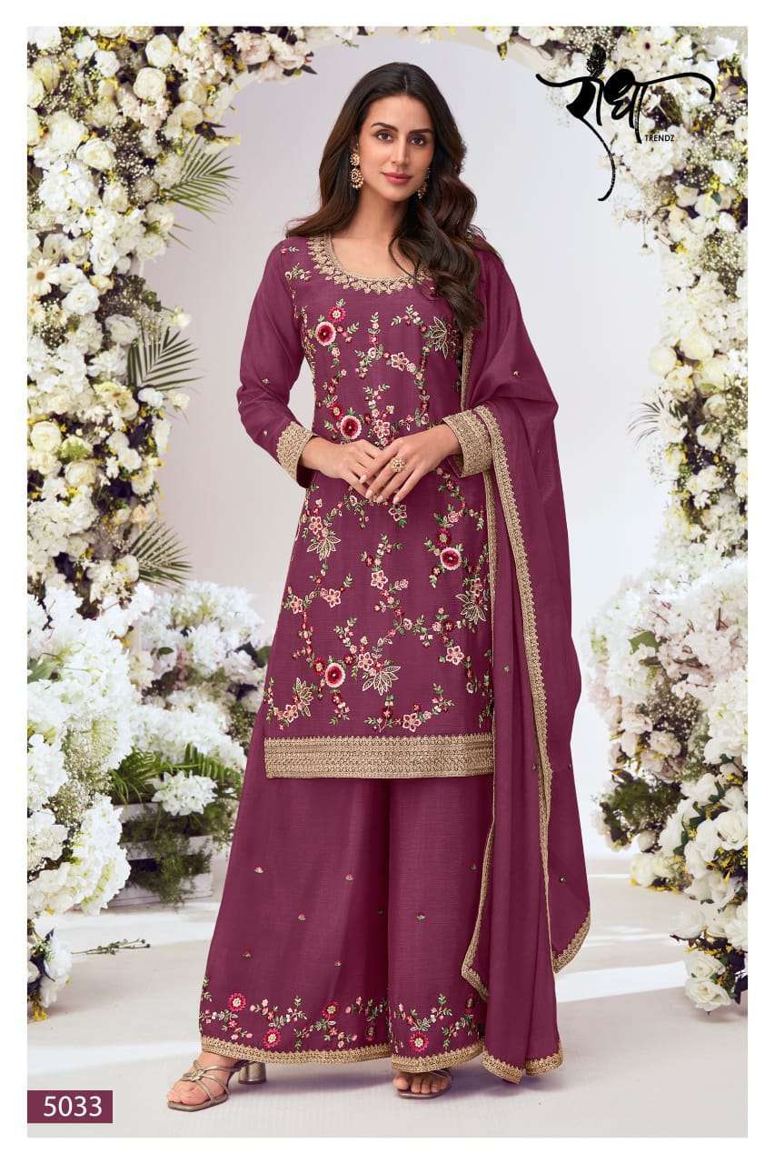 RADHA TRENDZ SUHAGAN PREMIUM CHINON PARTY WEAR READYMADE DRESS WHOLESALER