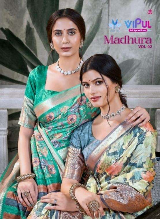 VIPUL FASHION MADHURA VOL-2 DOLA SILK FESTIVEL WEAR SAREE CATALOG SUPPLIER 