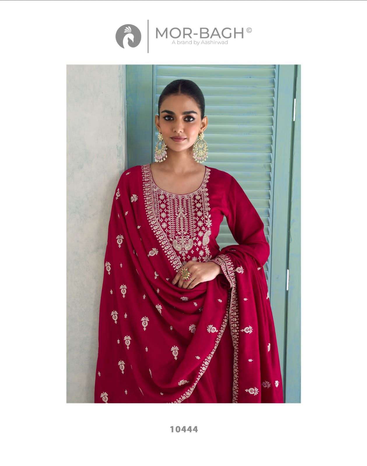 AASHIRWAD VIHANIKA 10444 TO 10446 DESIGNER ANARKALI STYLE READYMADE  DRESS SUPPLIER 