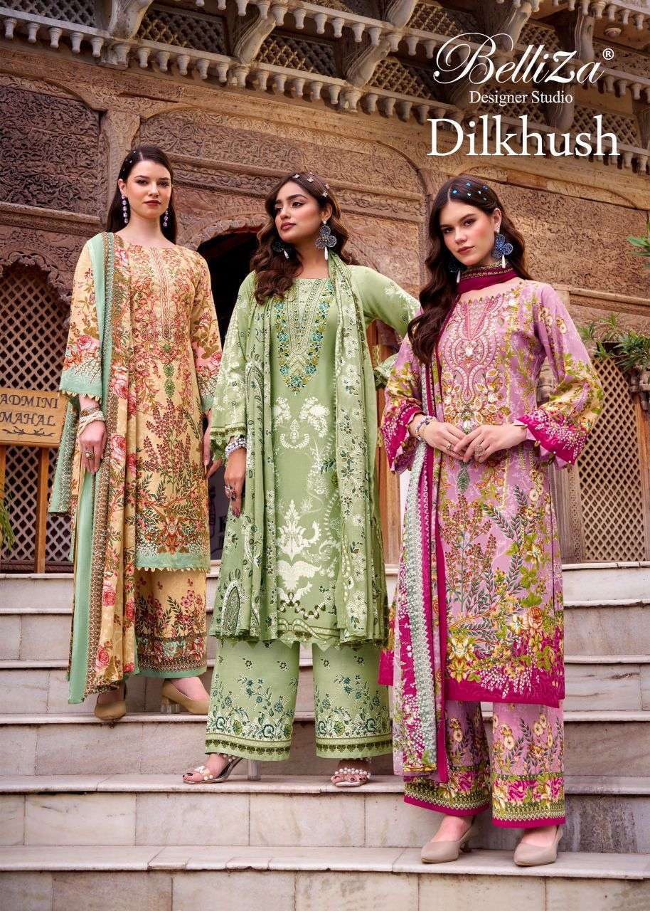 BELLIZA DESIGNER DILKHUSH VISCOSE RAYON DIGITAL PRINTED  UNSTITCHED SALWAR KAMEEZ WHOLESALER  