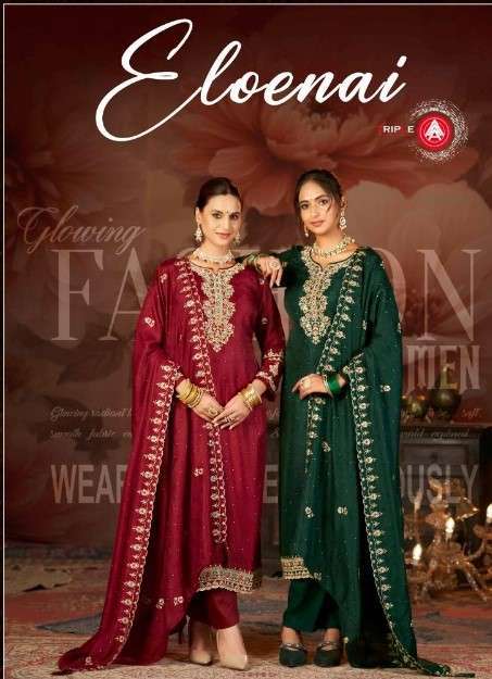 FOURDOTS ELOENAI DESIGNER ORGANZA SALWAR SUIT CATALOG WHOLESALER