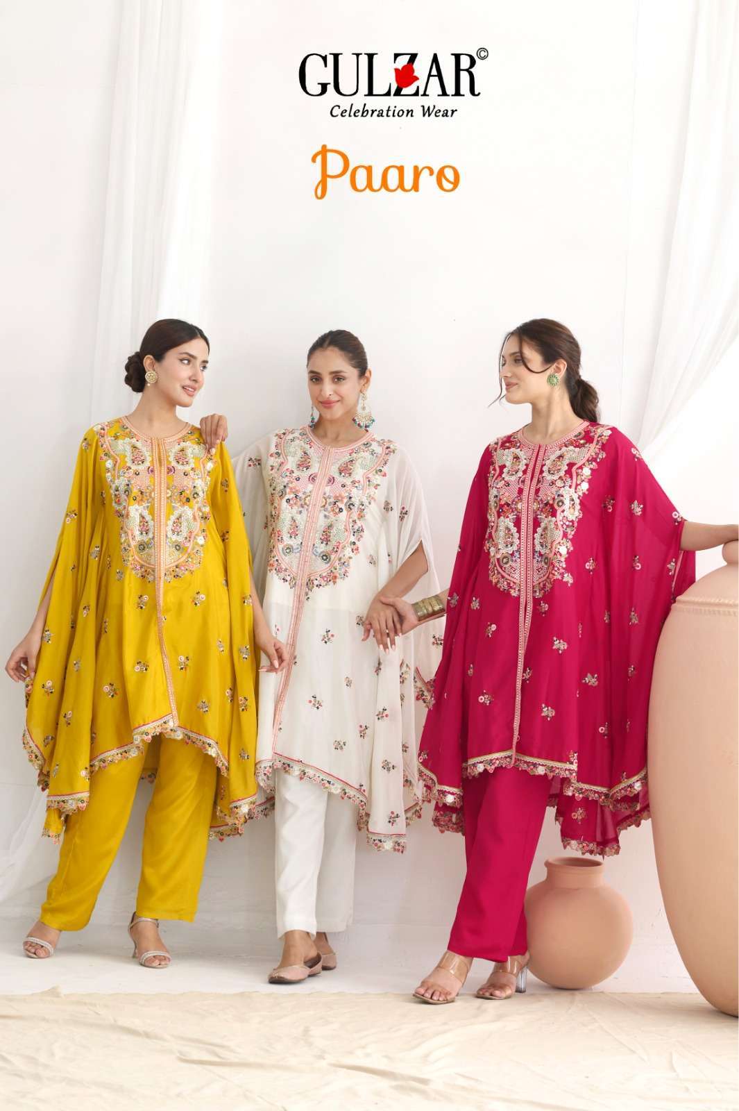 GULZAR PAARO DESIGNER EMBRODERY WORK DHOTI STYLE READYMADE SUIT EXPORTER IN INDIA 