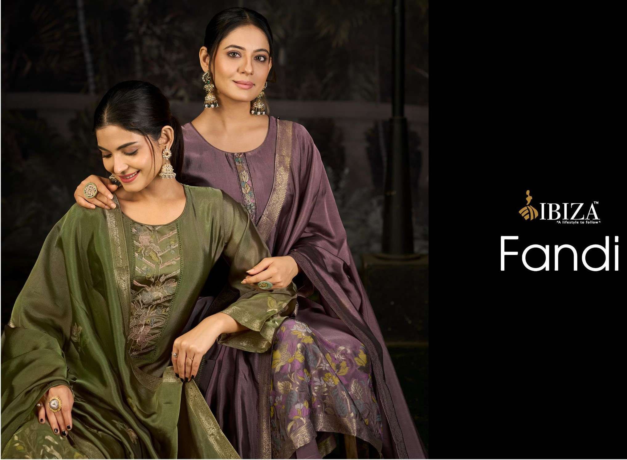 IBIZA LIFESTYLE ADEN BANGLORY SILK PARTY WEAR SALWAR SUIT WHOLESALER 