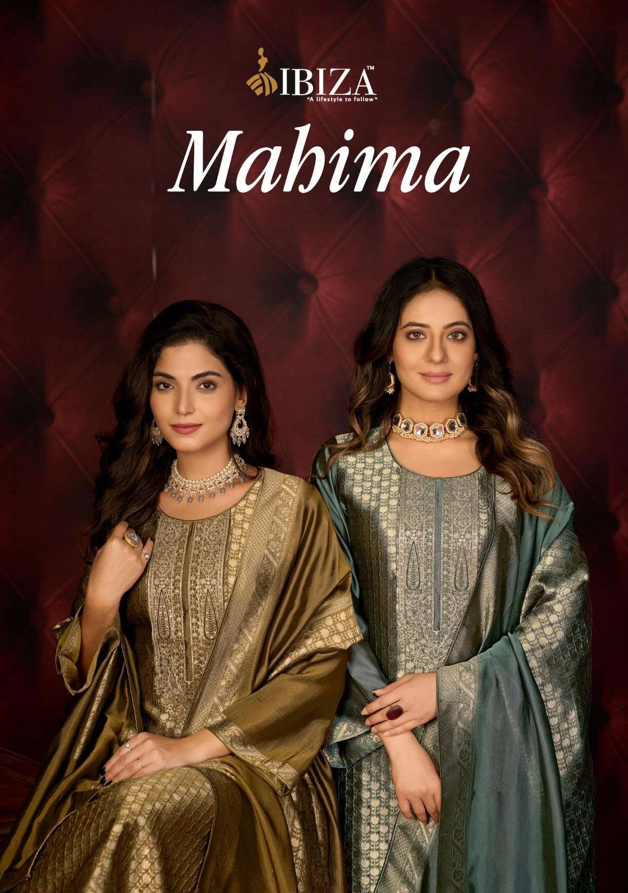 IBIZA LIFESTYLE MAHIMA  BANGLORY SILK JACQUARD PARTY WEAR LADIES SUIT WHOLESALER