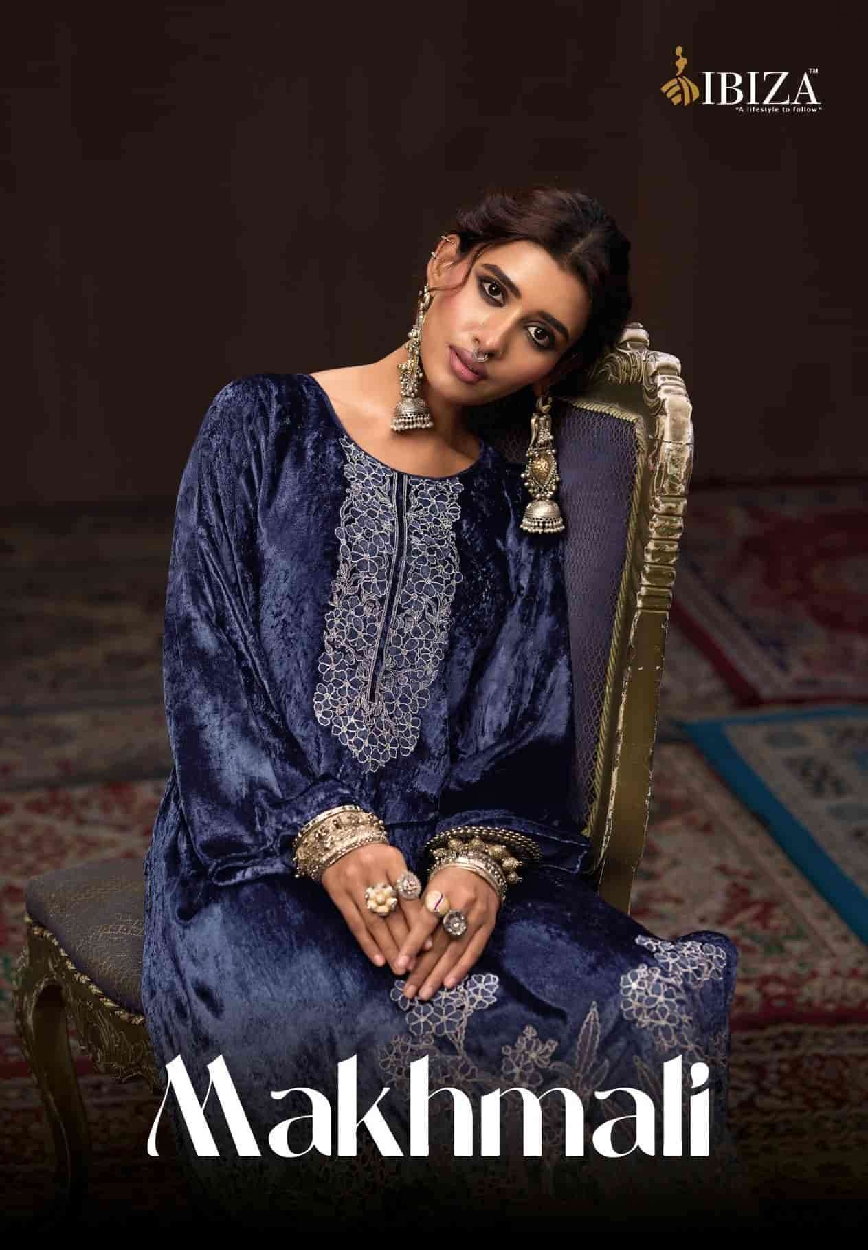 IBIZA LIFESTYLE MAKHALI VISCOSE VELVET EMBRODERY WORK DESIGNER WINTER VELVET SUIT DEALER IN INDIA