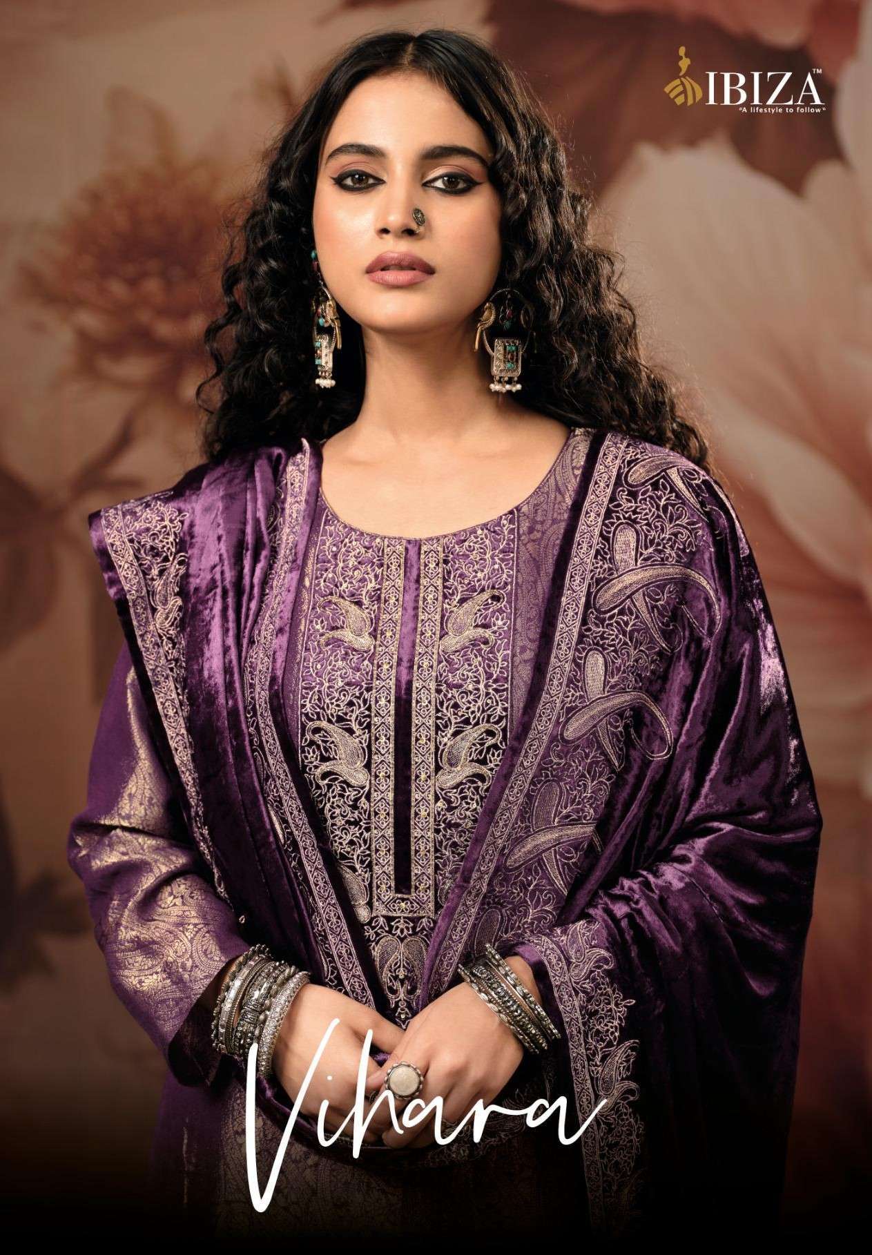 IBIZA LIFESTYLE VIHARA DESIGNER JACQUARD PARTYWEAR LADIES SUIT CATALOG SUPPLIER IN INDIA  