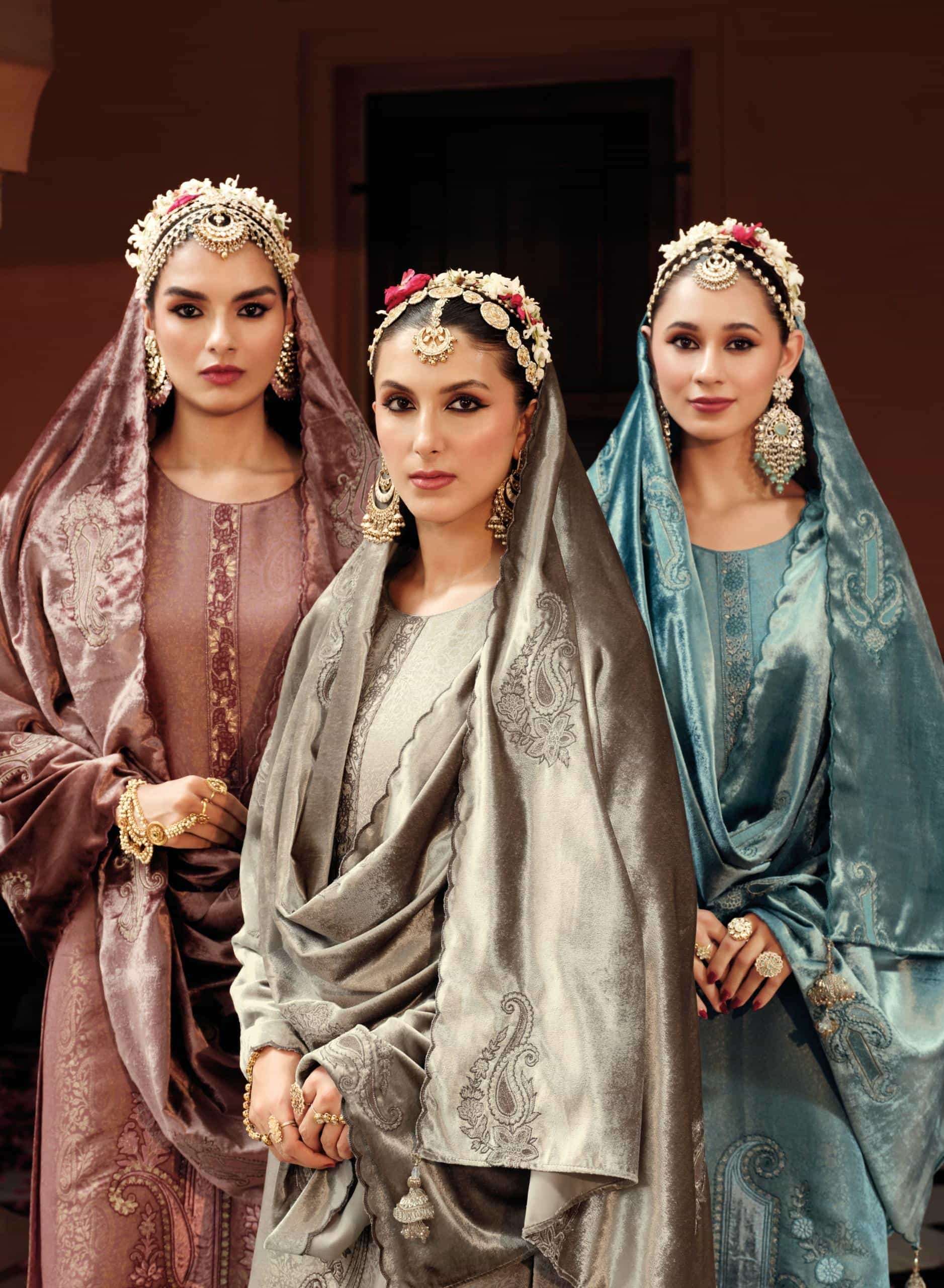 IBIZA LIFESTYLE ZOELL SATIN SILK DESIGNER PARTYWEAR VELVET LADIES SUIT DEALER IN INDIA