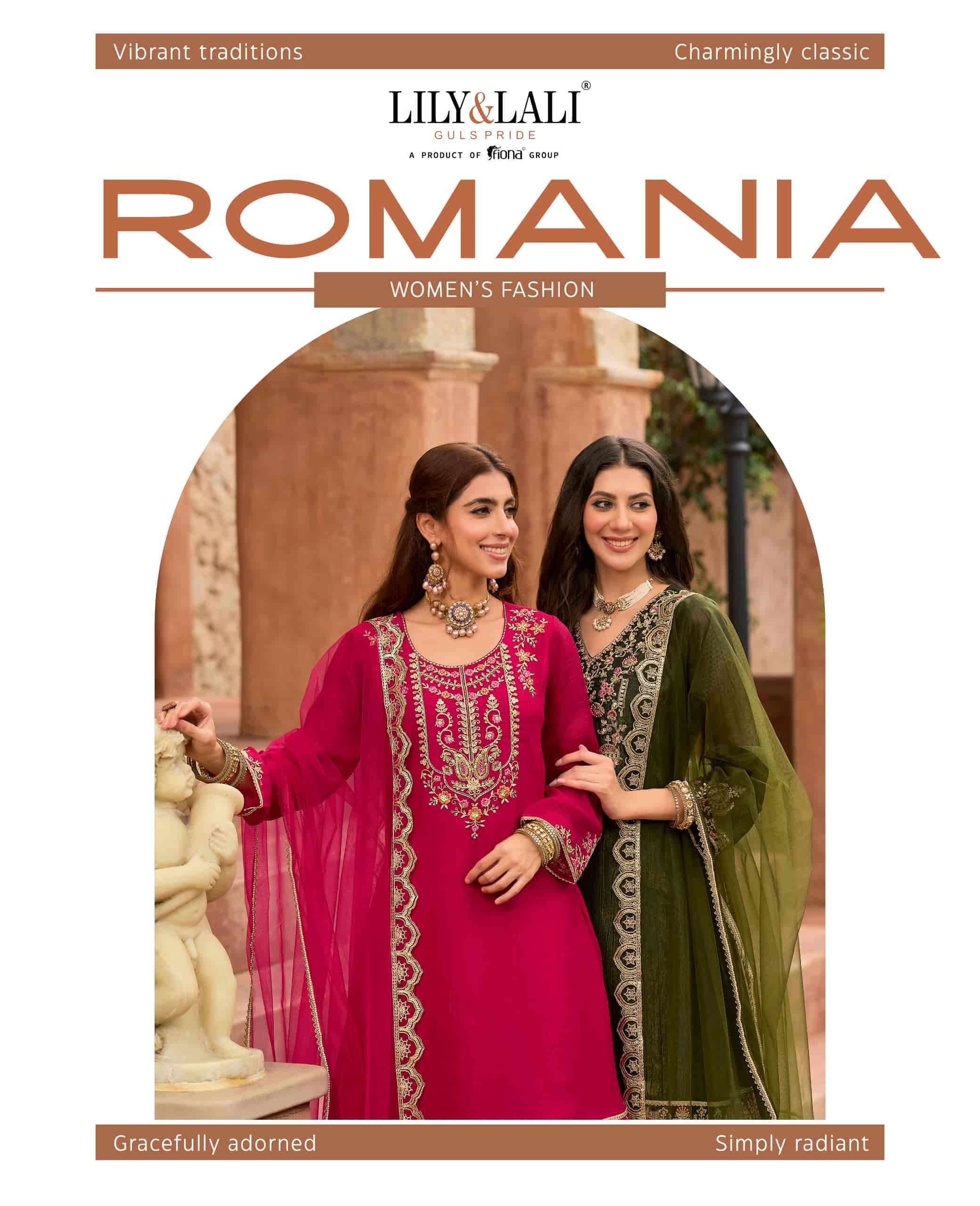 LILY AND LALI MALKANA VISCOSE SILK DESIGNER EMBRODERY WORK KURTI WITH BOTTOM AND DUPPTA COLLECTION SUPPLIER 
