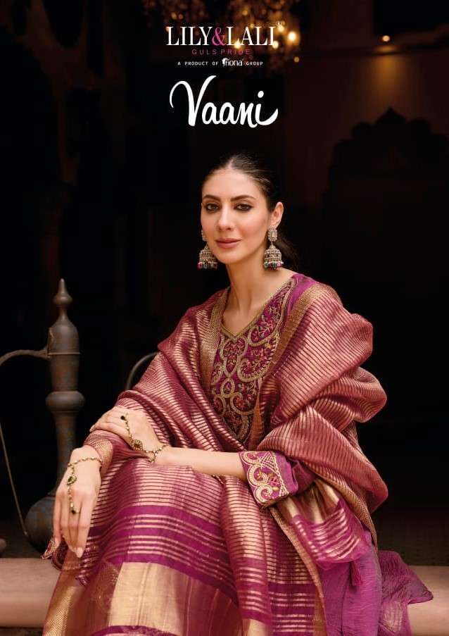 LILY AND LALI VAANI VISCOSE SILK DESIGNER EMBRODERY WORK KURTI WITH BOTTOM AND DUPPTA COLLECTION SUPPLIER 