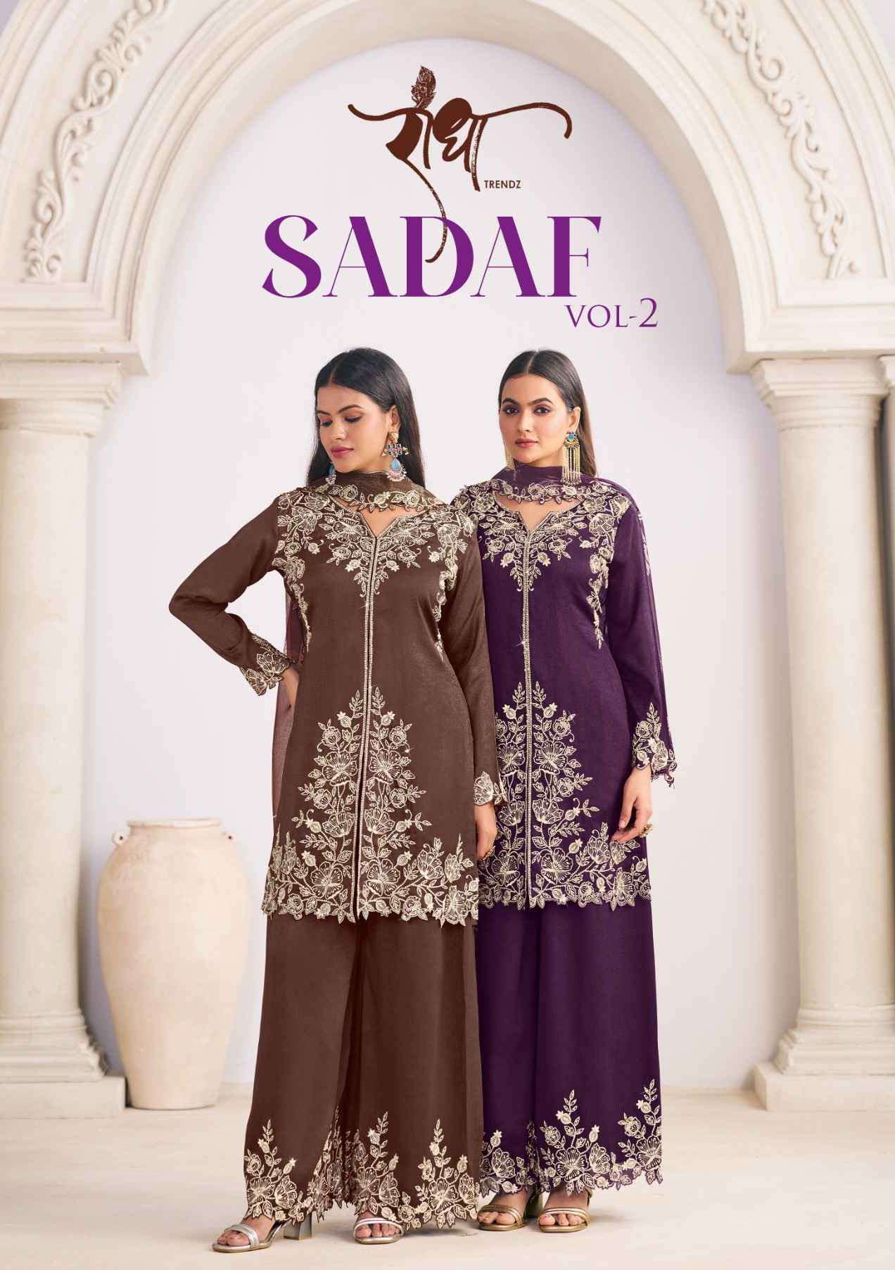 RADHA TRENDZ SADAF VOL-2  5061-5064 PREMIUM SILK PARTYWEAR  READYMADE SUIT DEALER IN INDIA