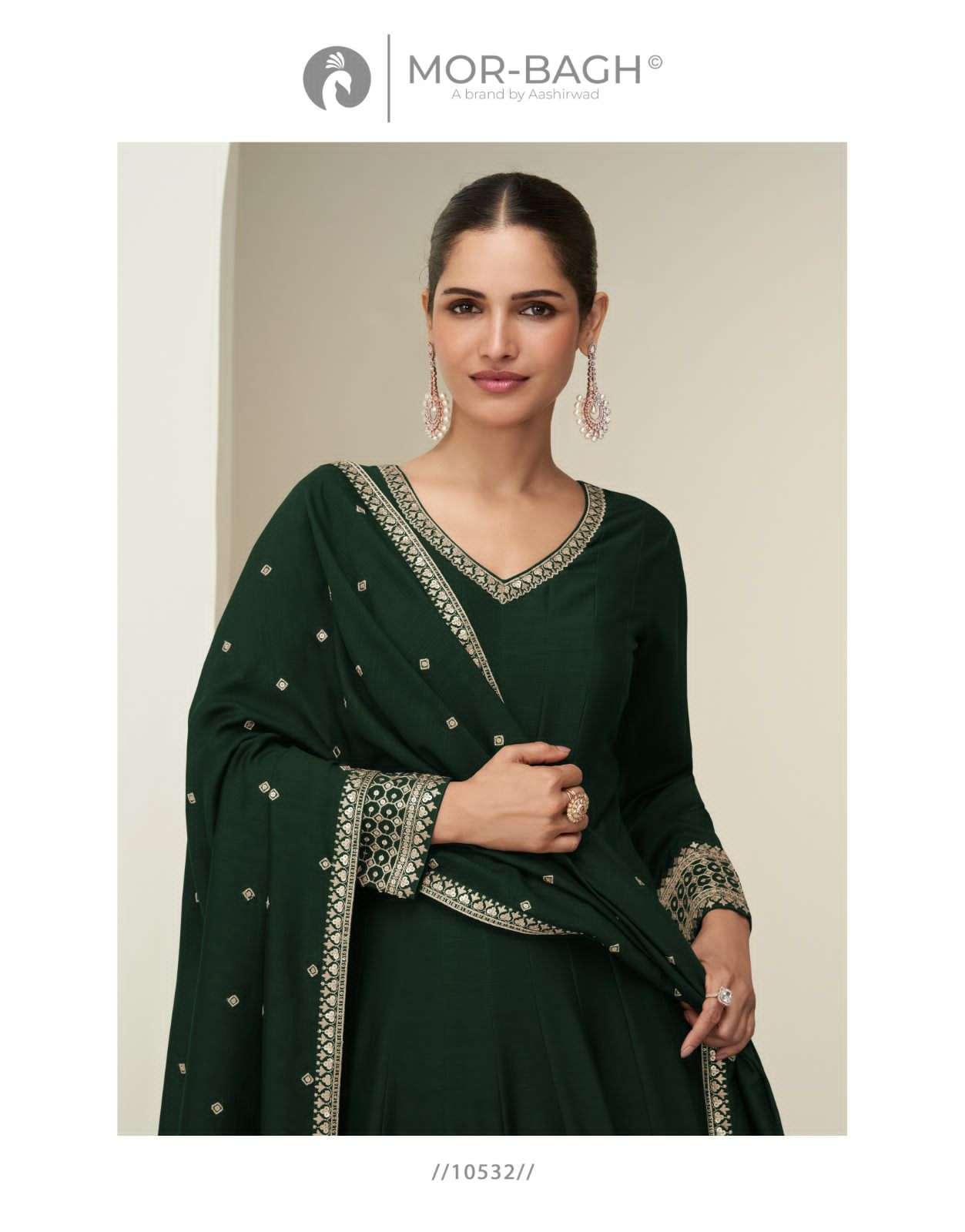 AASHIRWAD CHANDRIKA 10380 TO 10383 PREMIUM SILK DESIGNER PARTYWEAR GOWN CATALOG SUPPLIER  